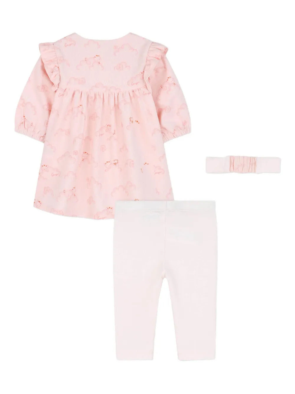 Kids Ruffled Dress And Leggings Set