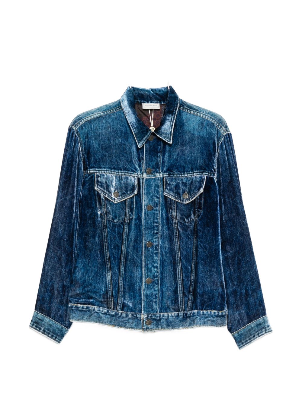 Velvet Effect Buttoned Shirt