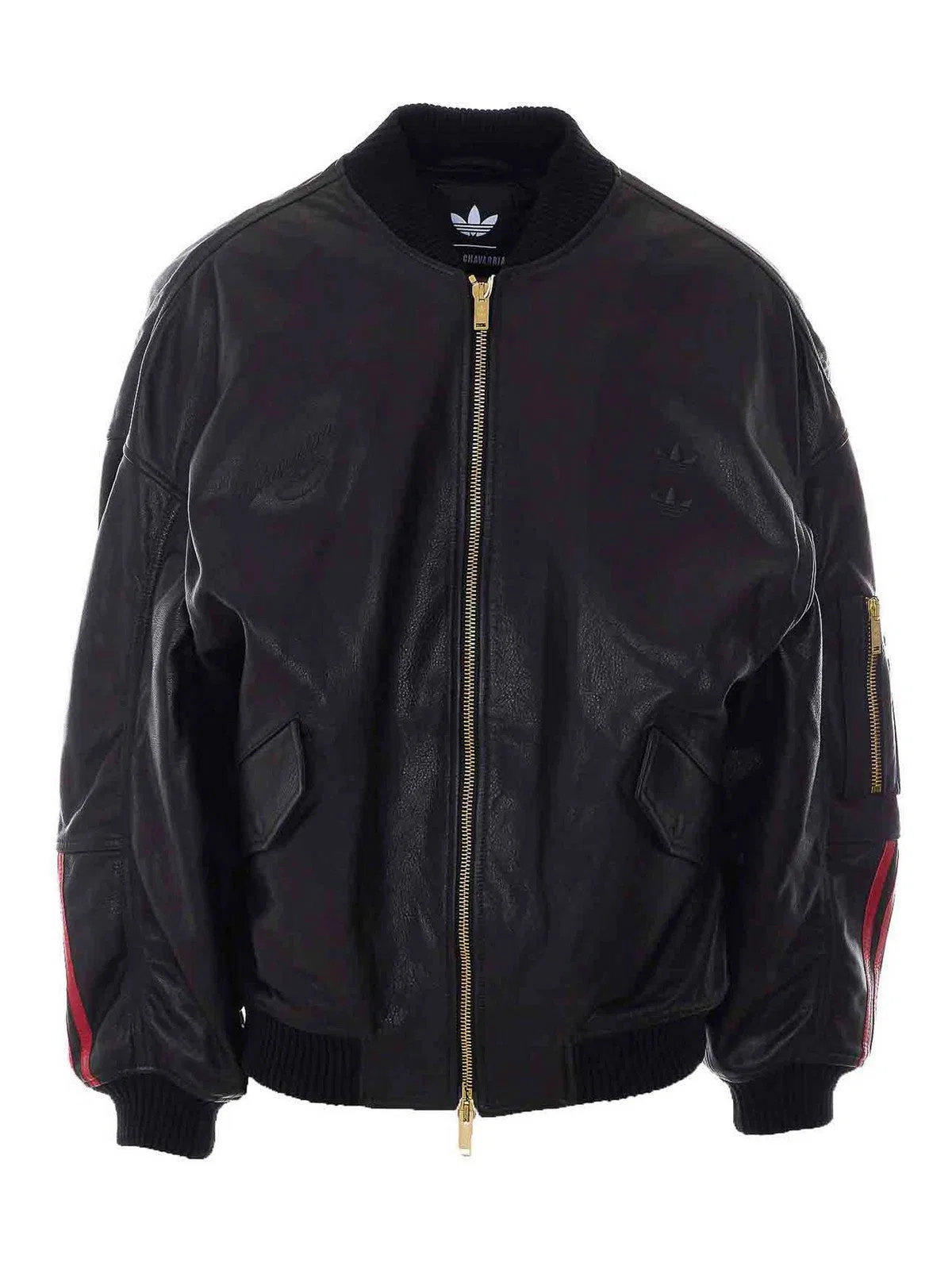 Black Leather Bomber