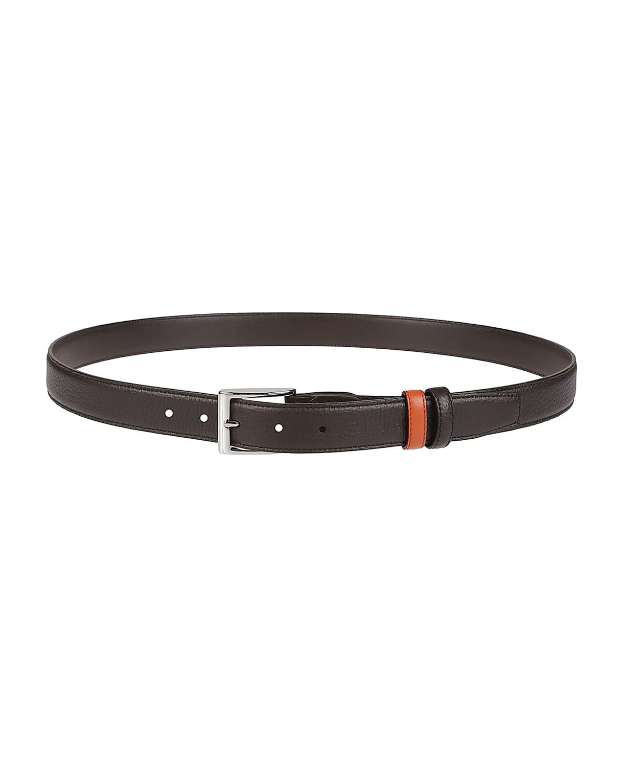 Grained Texture Leather Belt