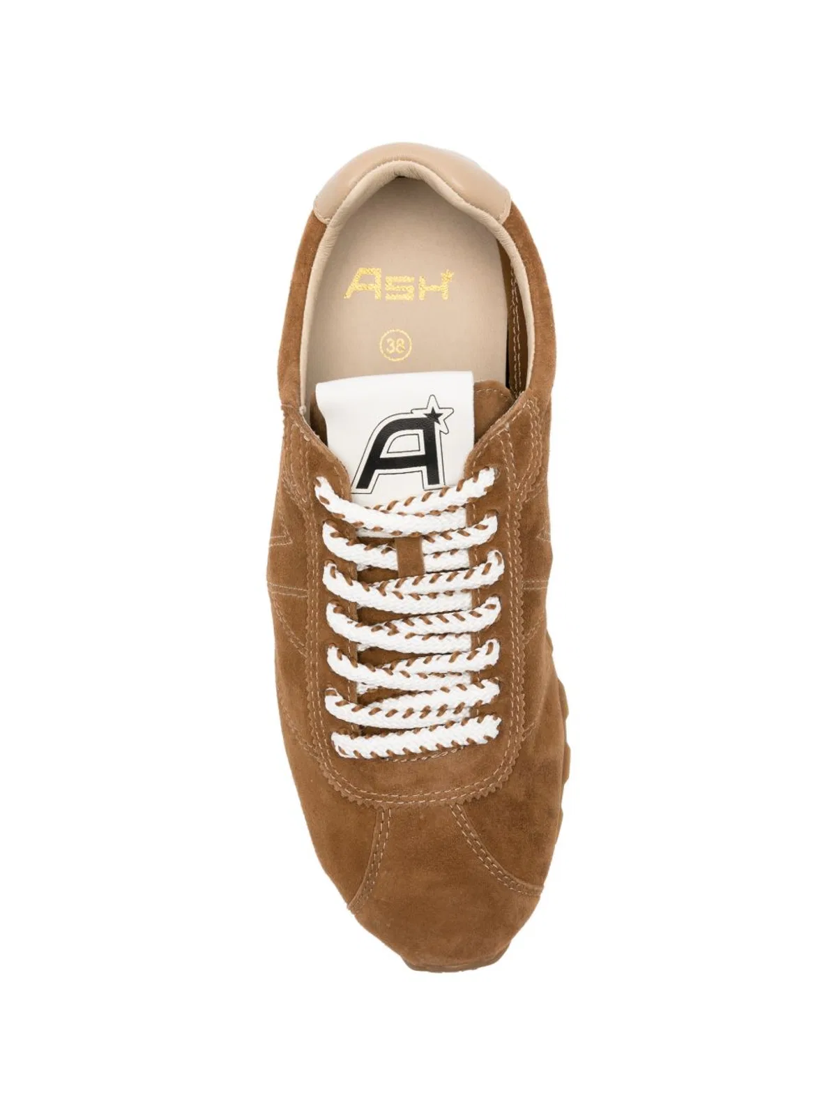 Ash Kill Bill Suede Contrast-stitching Sneakers In Brown