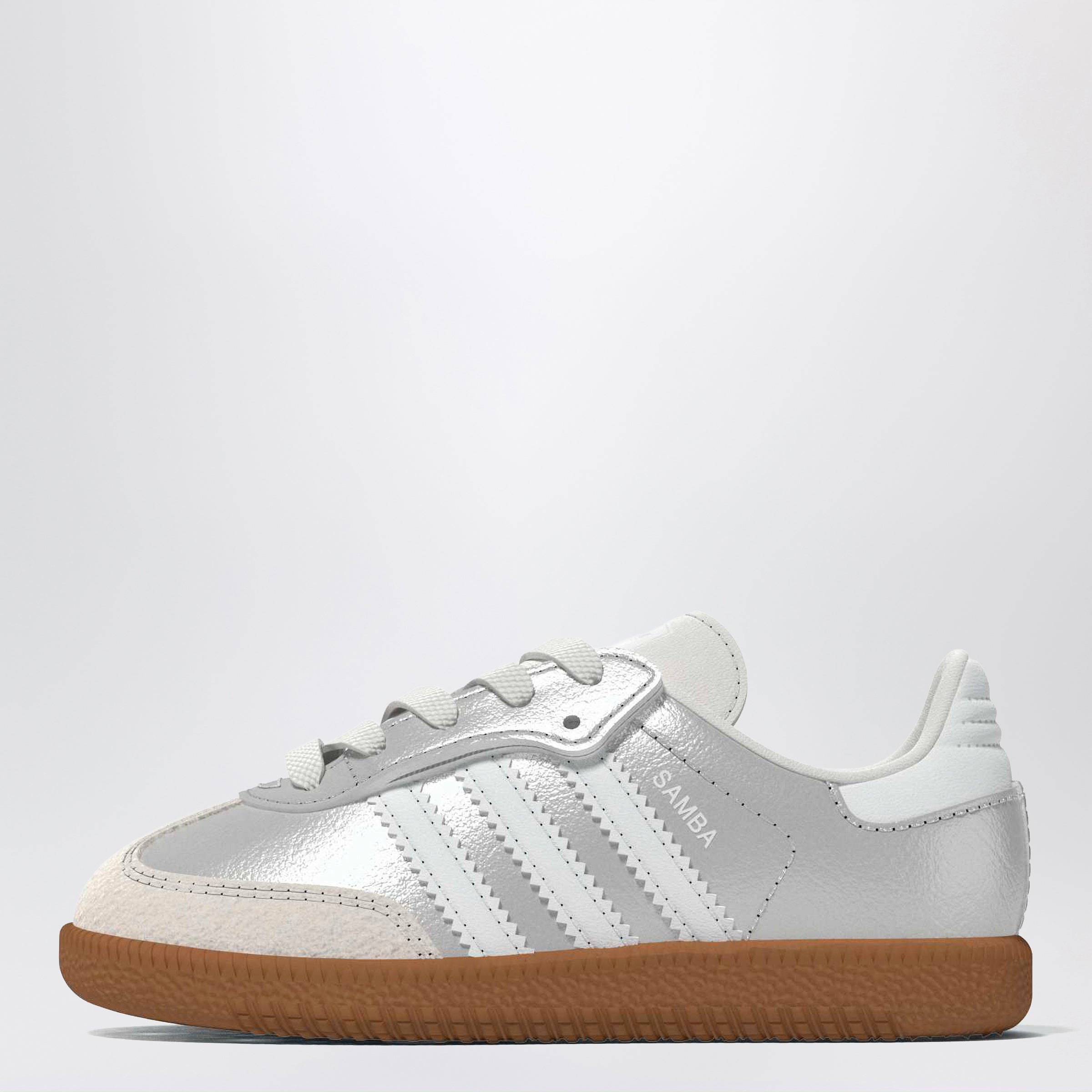 Samba Silver Metallic Sneakers With Elastic Laces