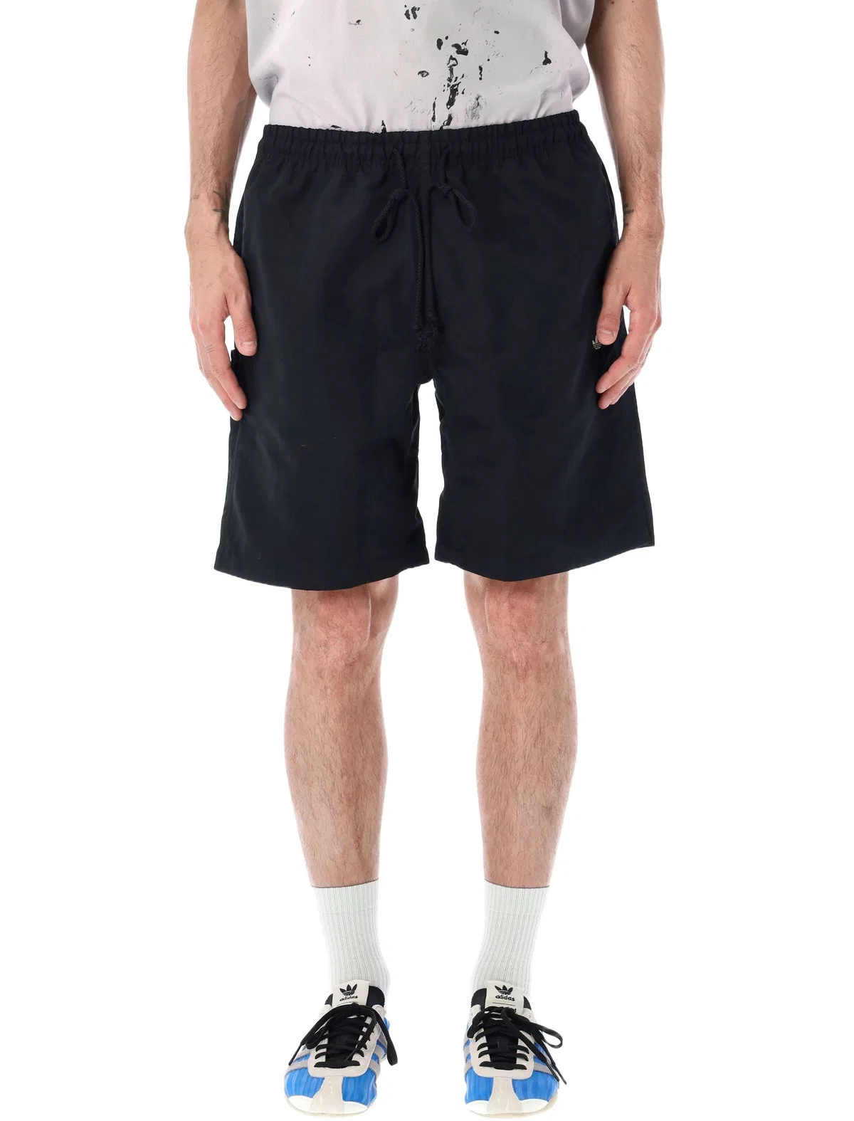 Black Polyester Shorts