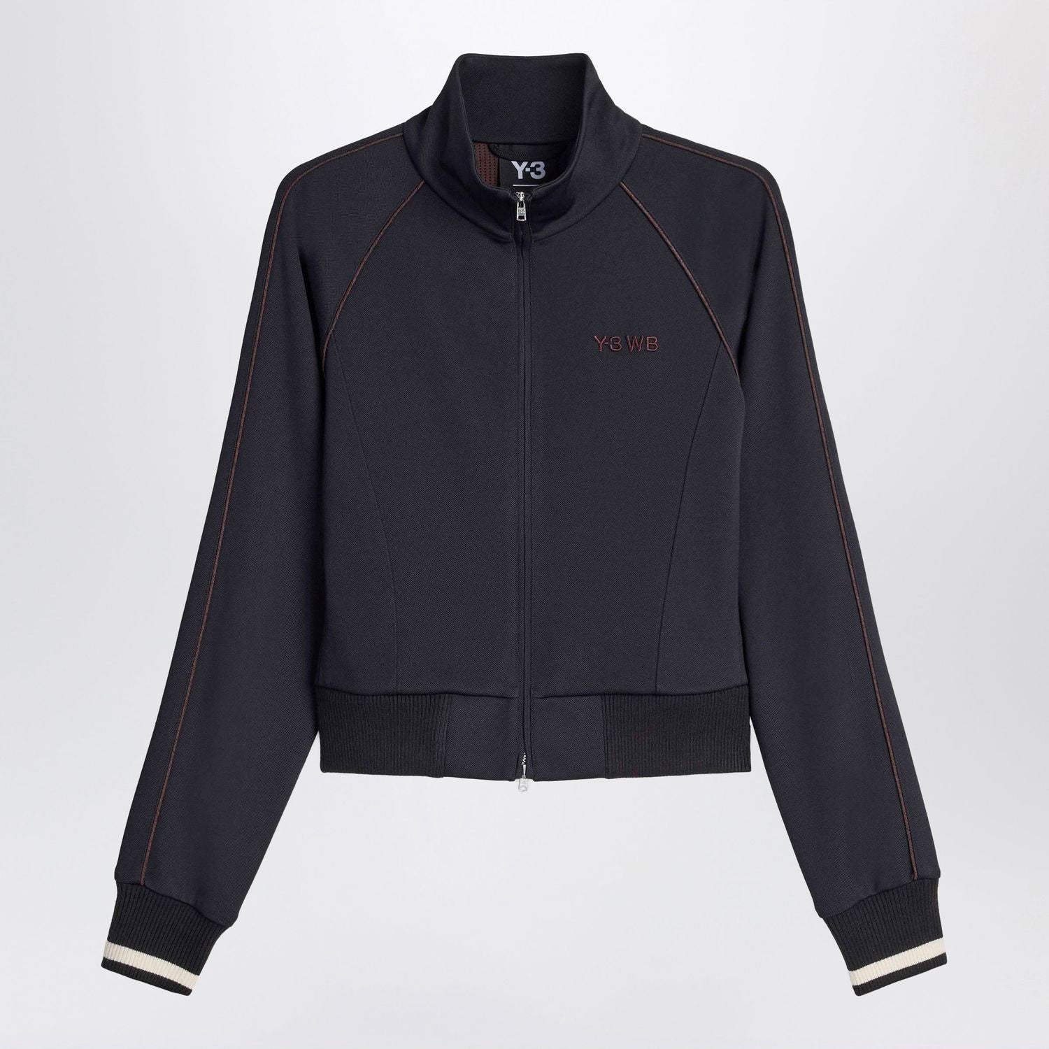 Black Zipup Sweatshirt In Plain Knit