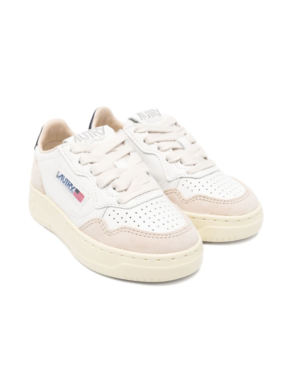 Beige Virgin Suede Cow Leather Sneakers