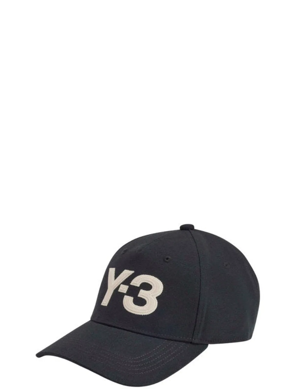 Y-3 Logo Baseball Cap Six Panel Curved Peak In Black