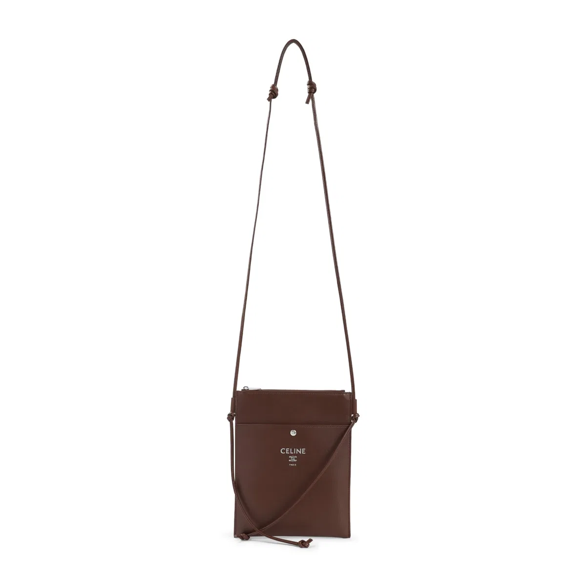 Chocolate Brown Lamb Leather Sharp Pouch