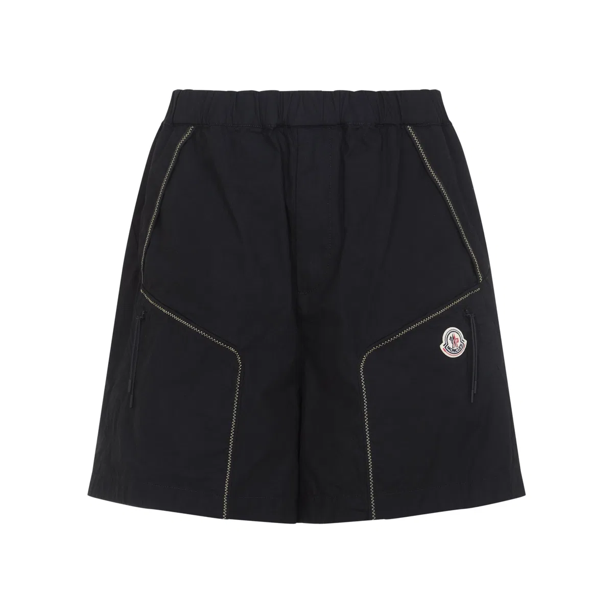 Moncler Black Cotton Bermuda