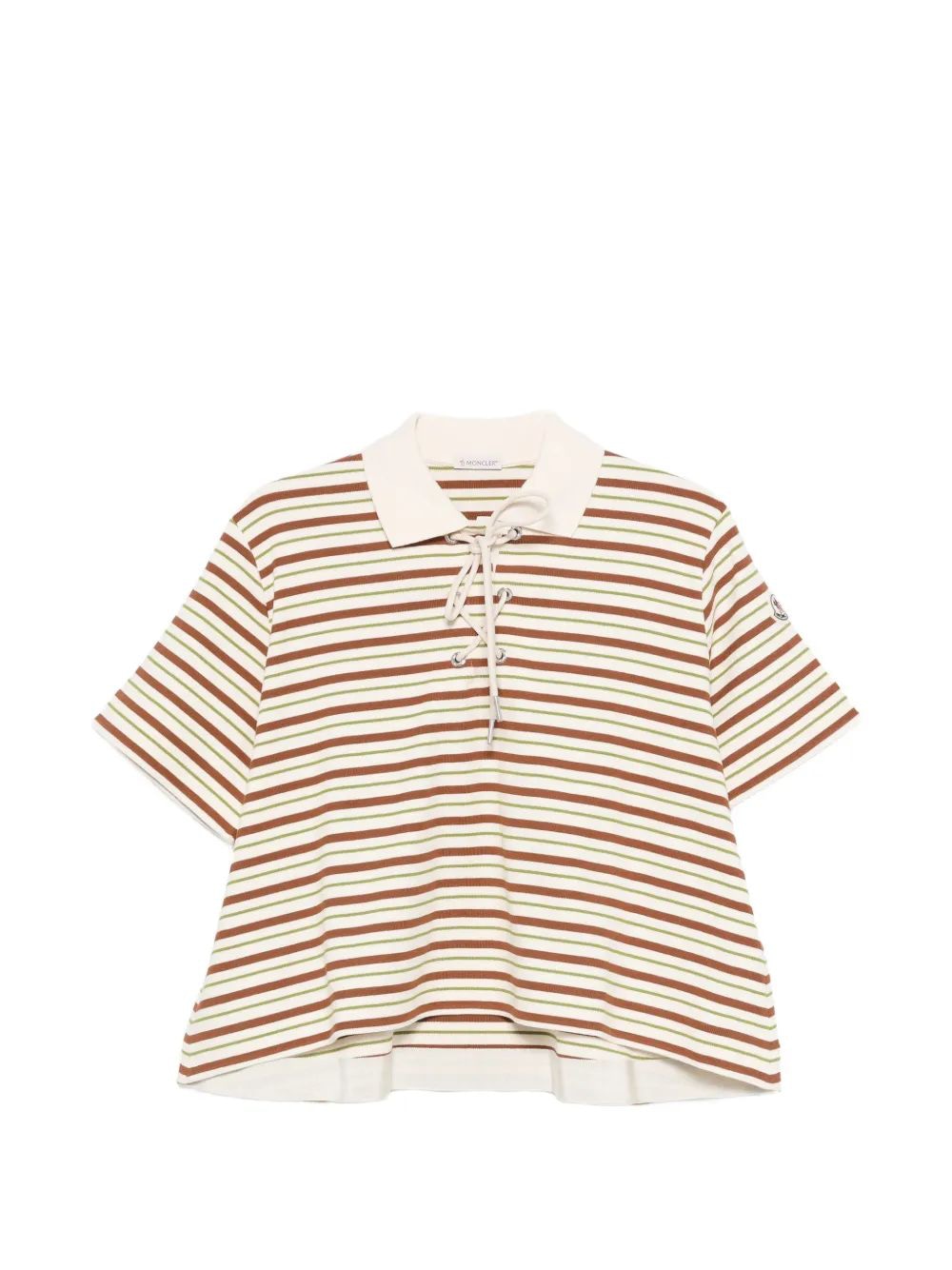 Polo Mc Beige With Brown And Green Stripes