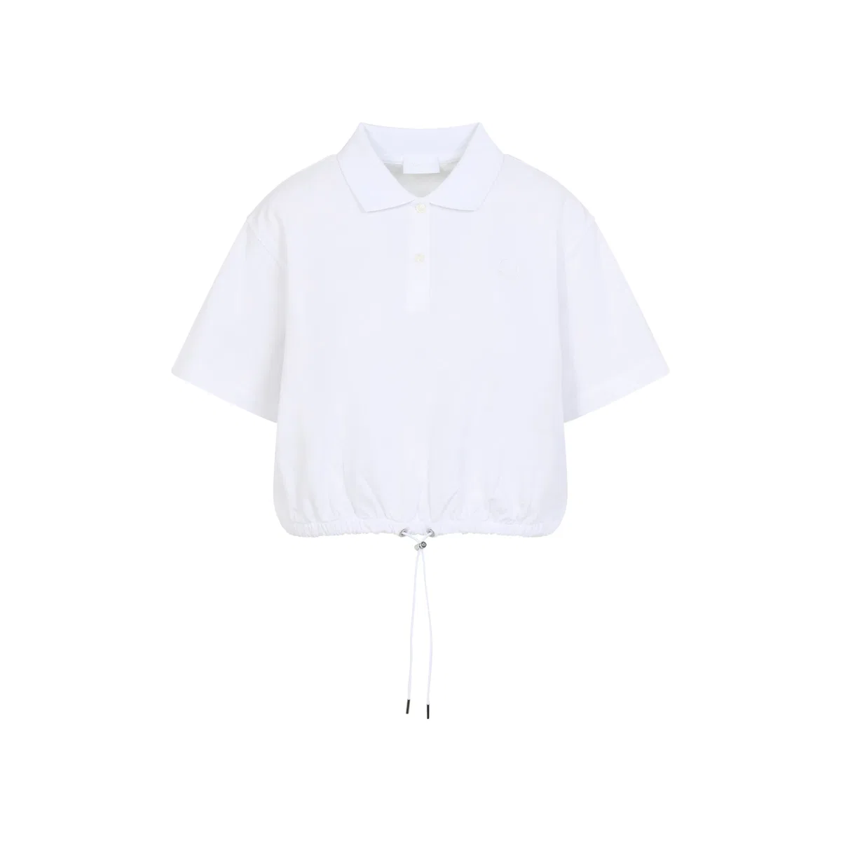 White Cotton Short Sleeves Polo