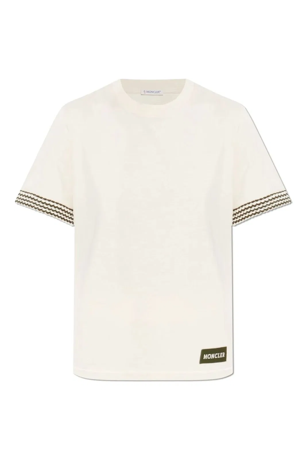 Moncler White Cotton Ss T-Shirt