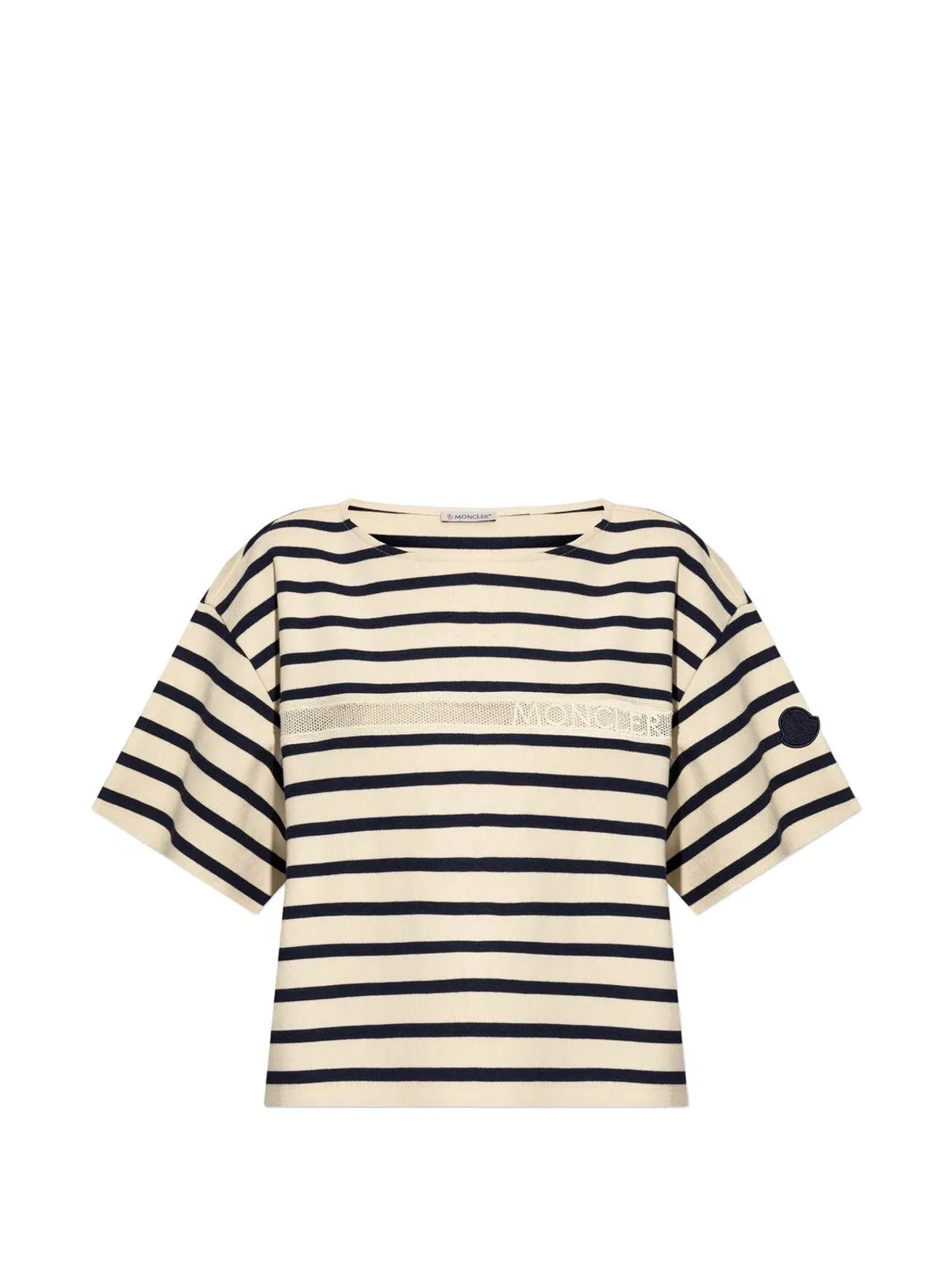 Moncler Striped Logo-Print T-Shirt