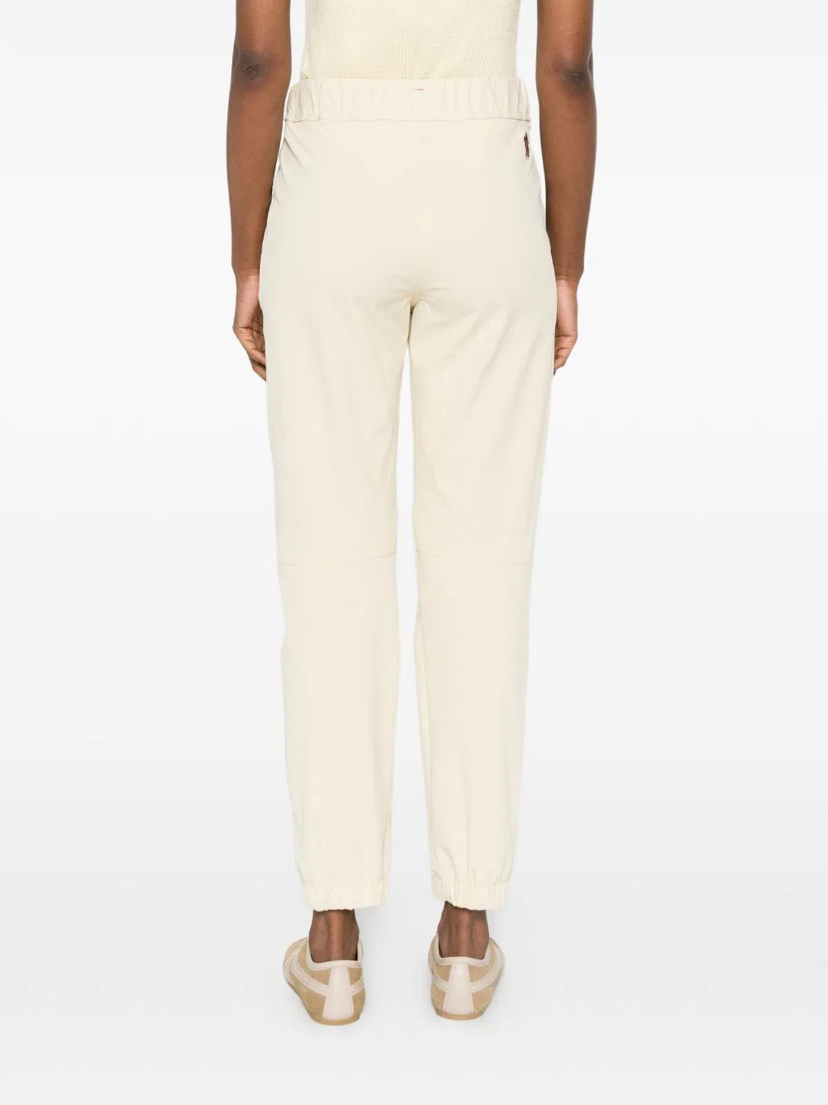 Moncler Grenoble Natural Jogging Pants With Belt In Beige