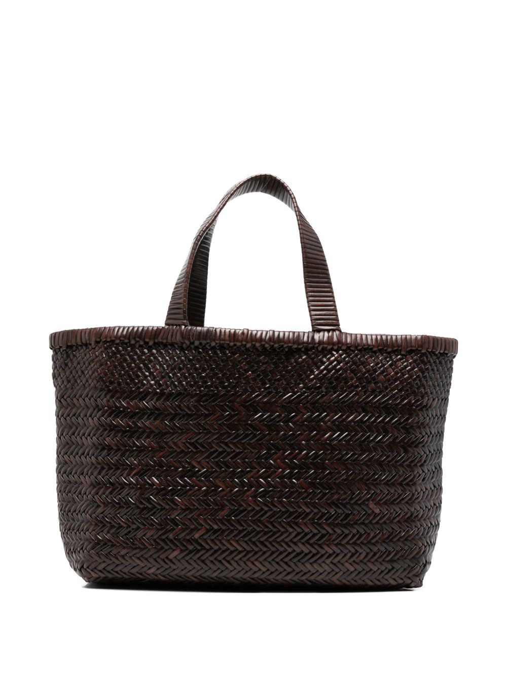 Manebi Medium Leather Tote Bag
