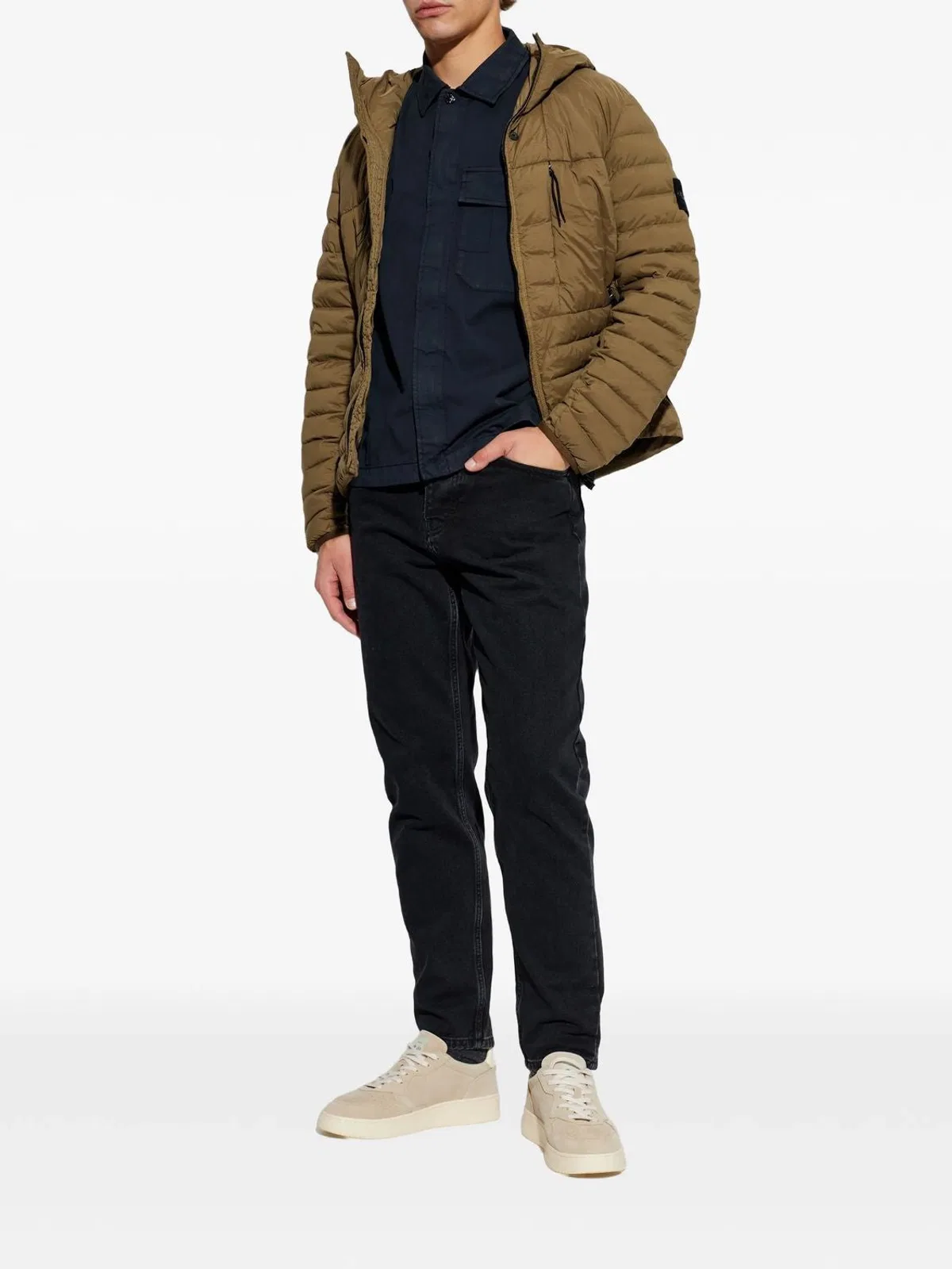 Stone Island Jacket In Brown