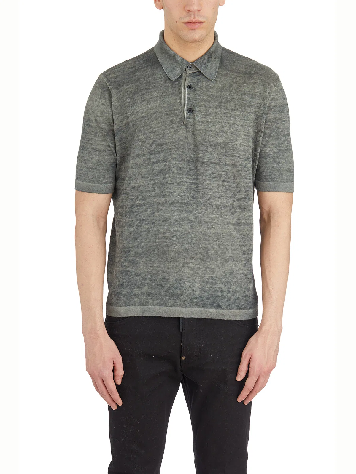 Linen Knit Polo Shirt