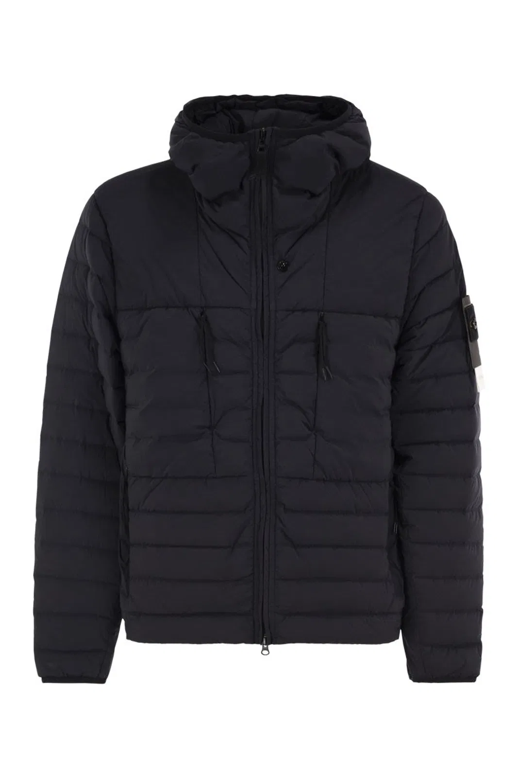 Seamless Tunnel Down-Tc Stretch Hooded Down Jacket