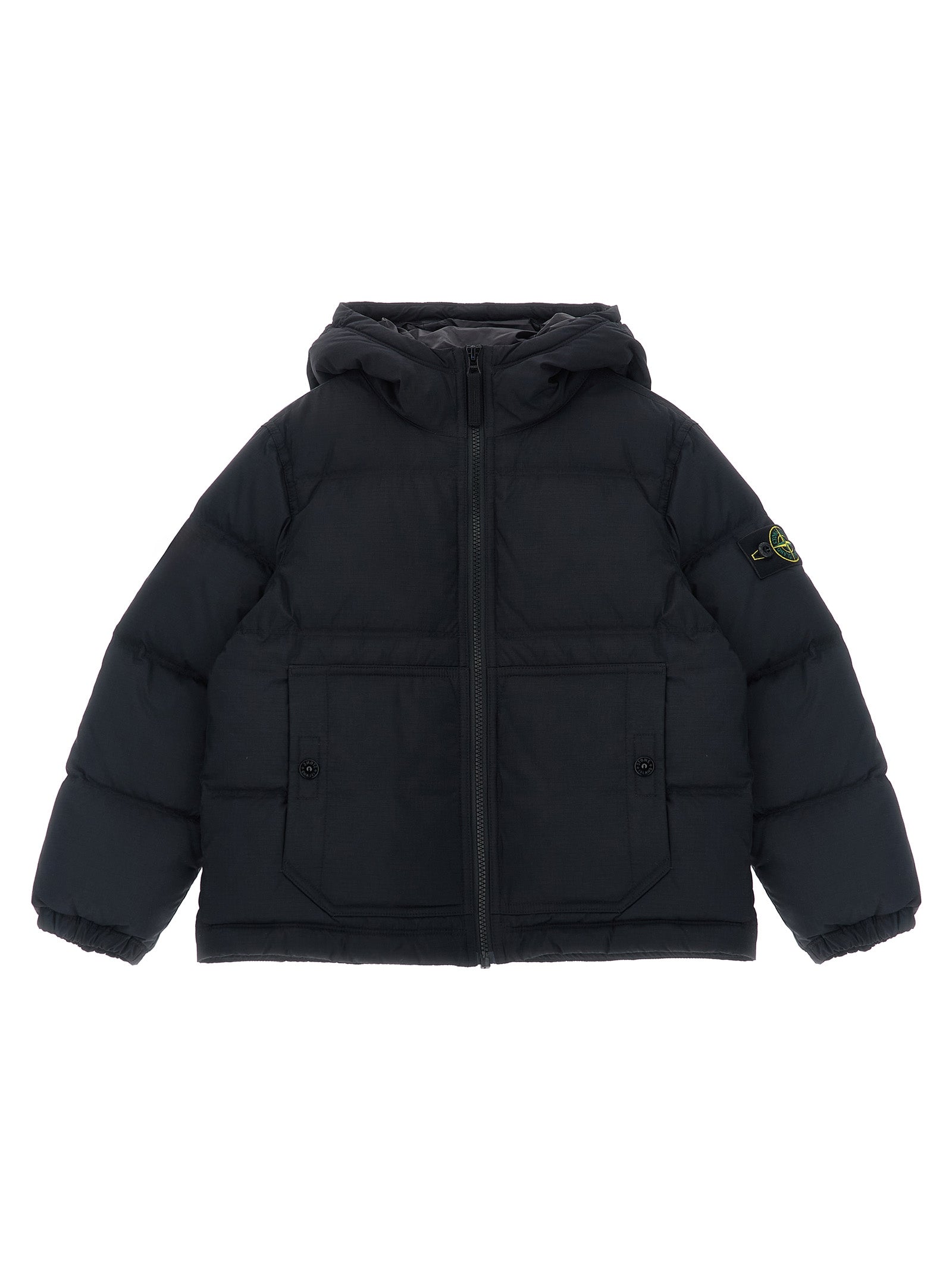 Junior 'Badge Stone Island' Down Jacket