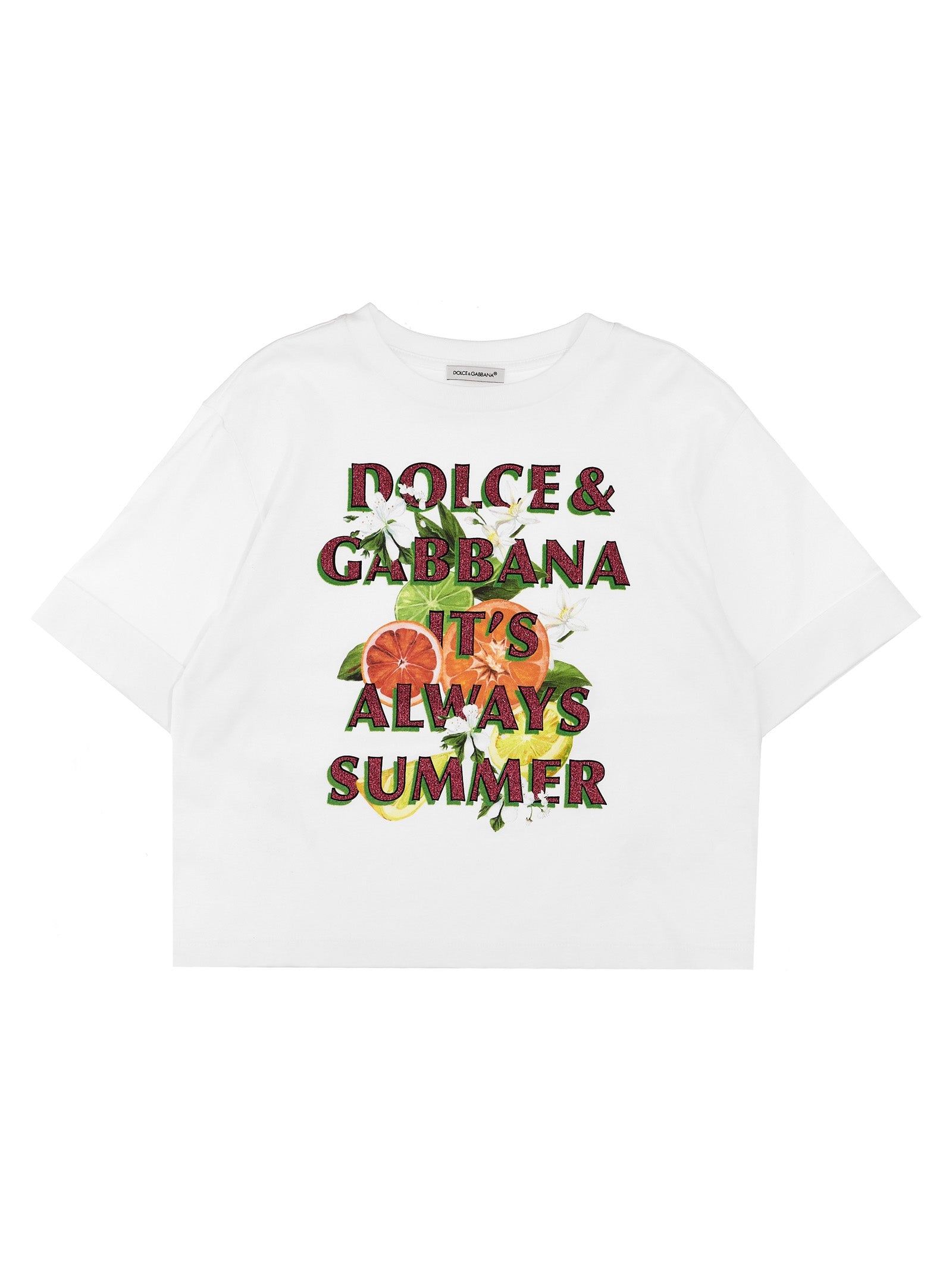 Dolce & Gabbana Glitter Print T-Shirt