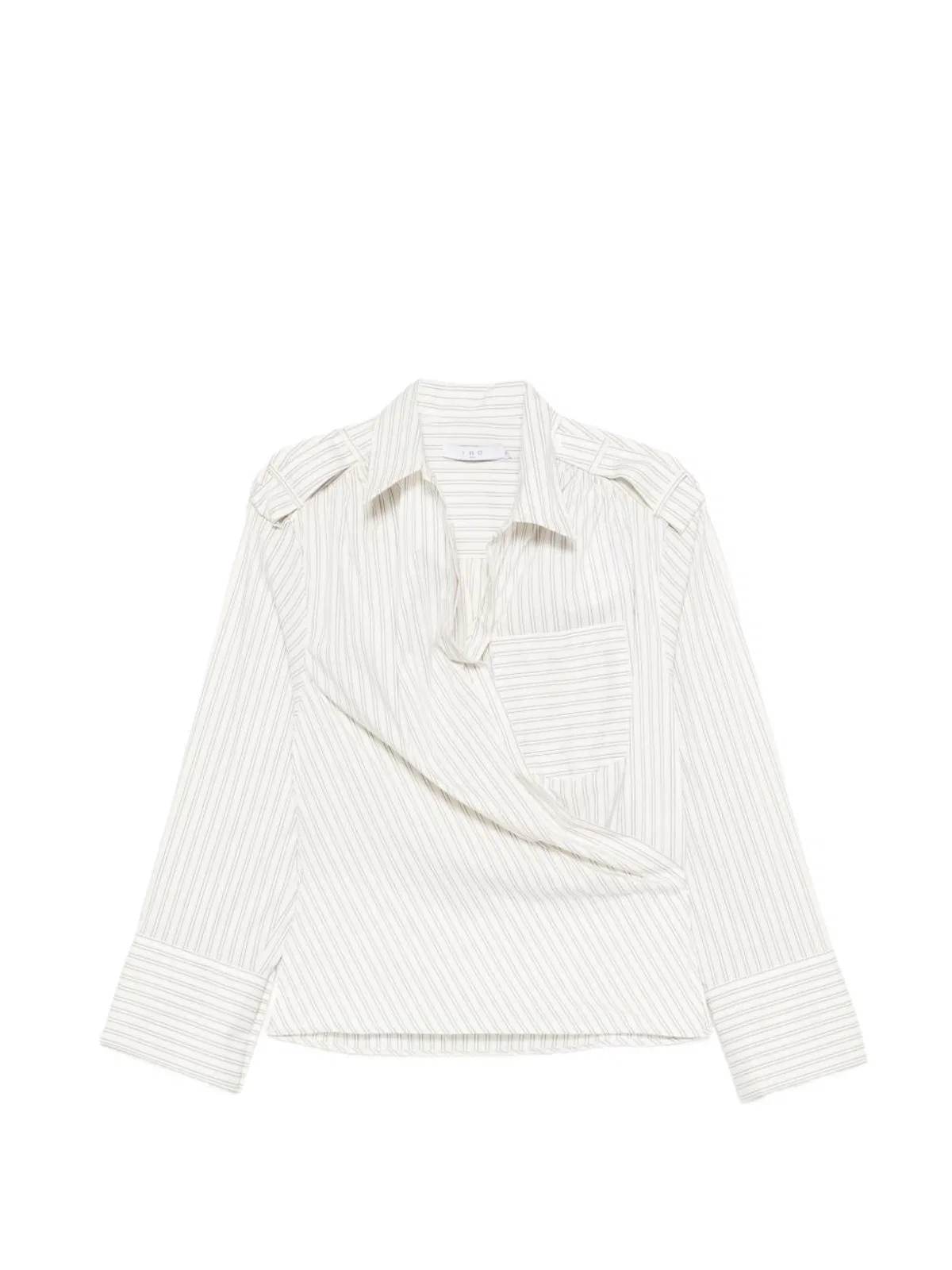 Lace Striped Cotton Shirt