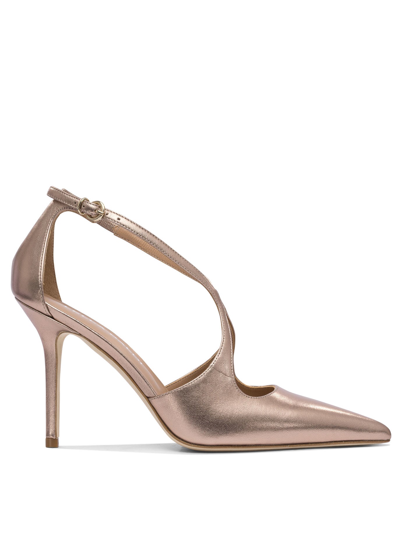 Bronze Leather Heeled Shoes