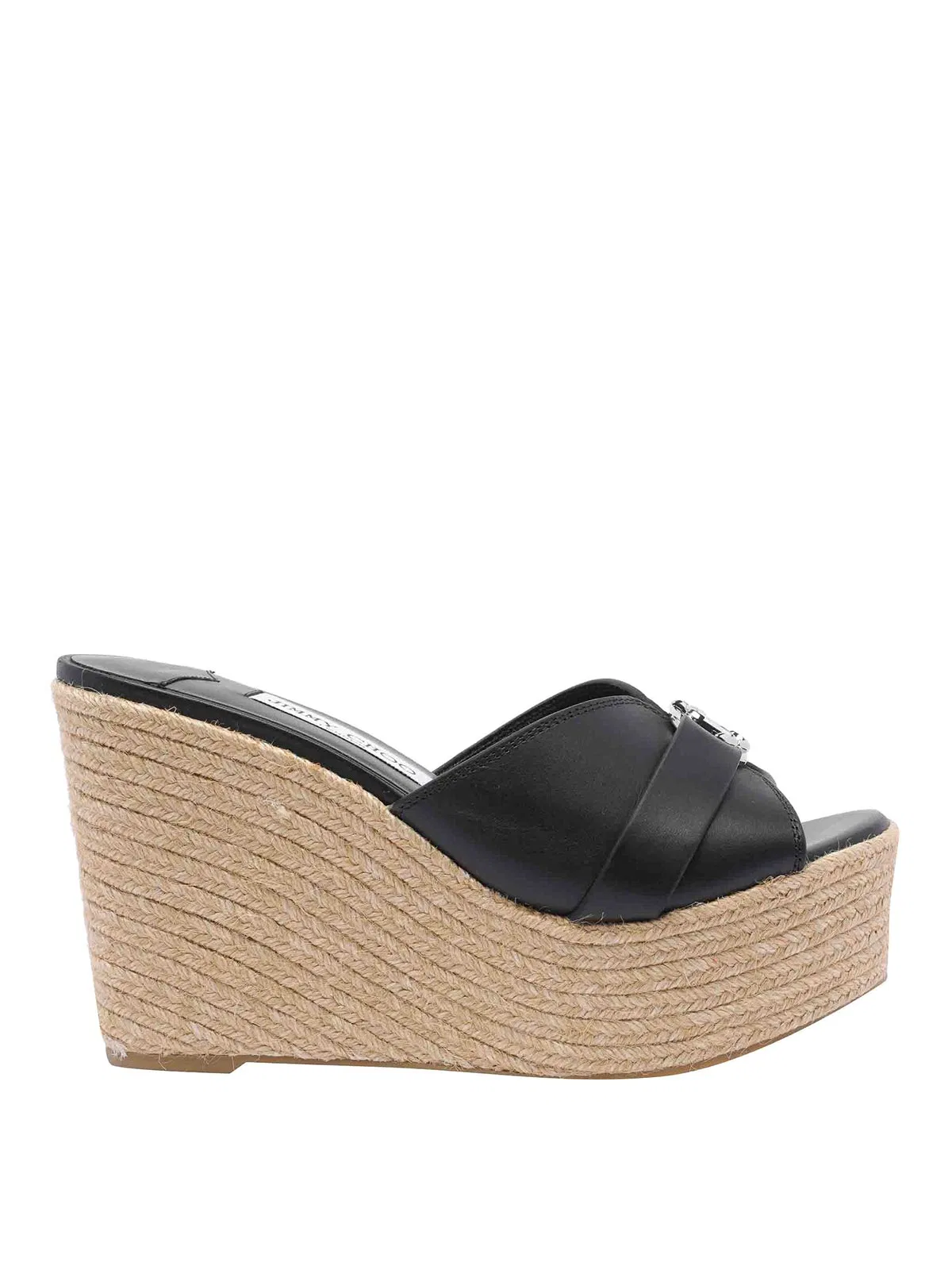Black Leda Wedges Sandals