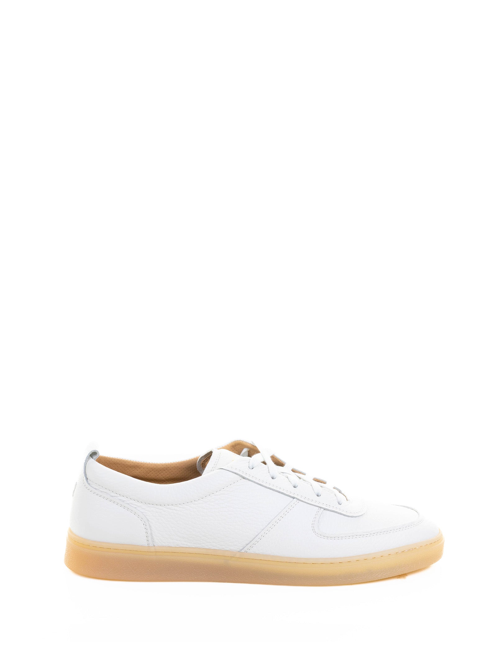 Sneaker In Leather And Contrasting Sole
