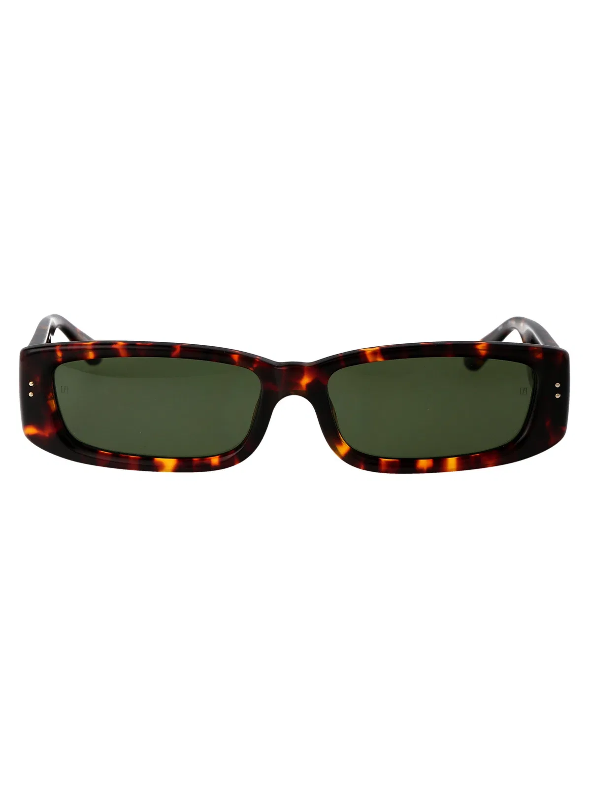 0 Dark T-Shell Light Gold Green Acetate Sunglasses