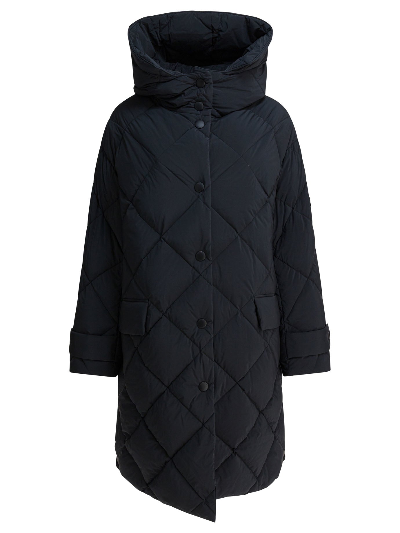 Black Polyester Nylon Down Jacket