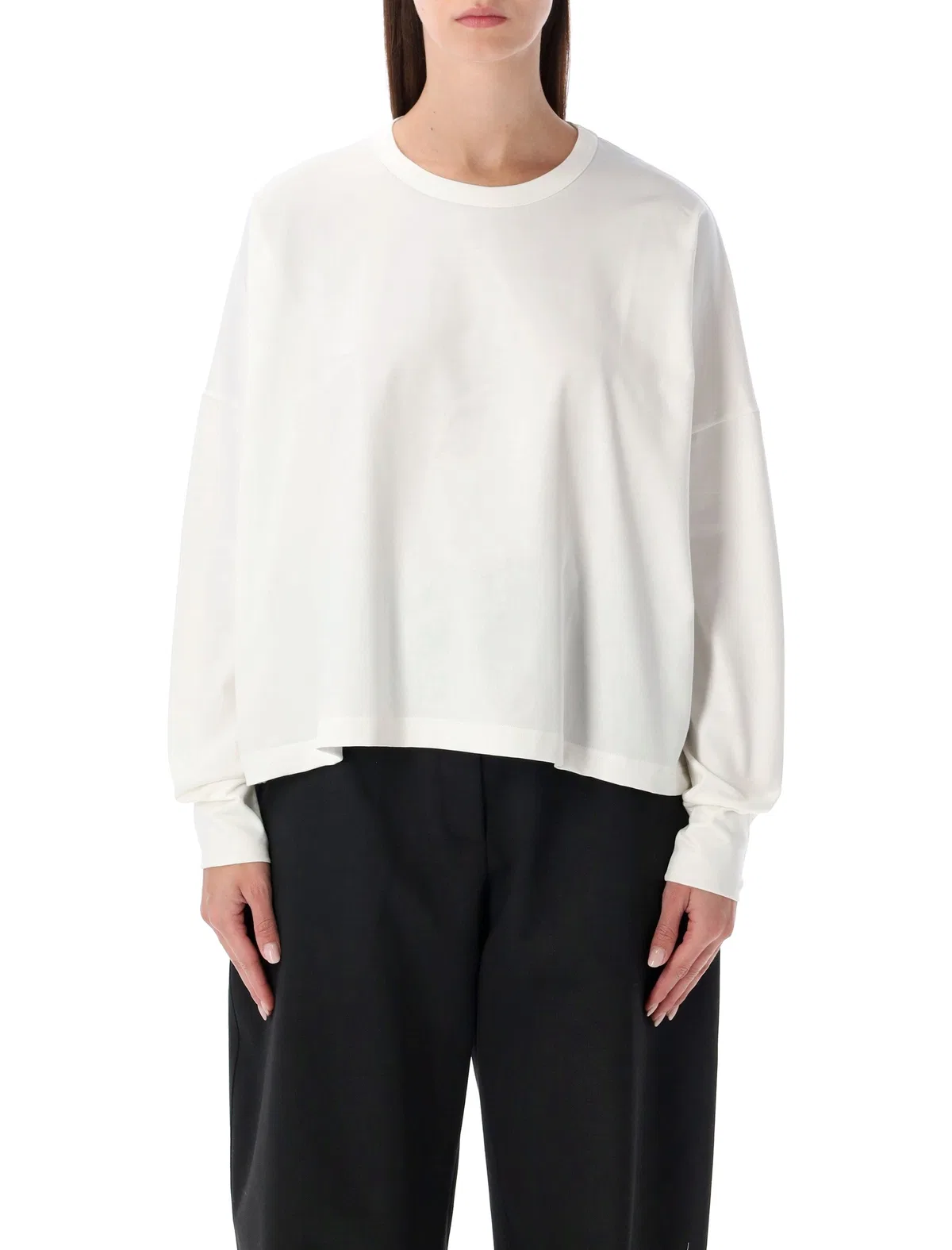 Loop Cotton Jersey Long Sleeve T-Shirt