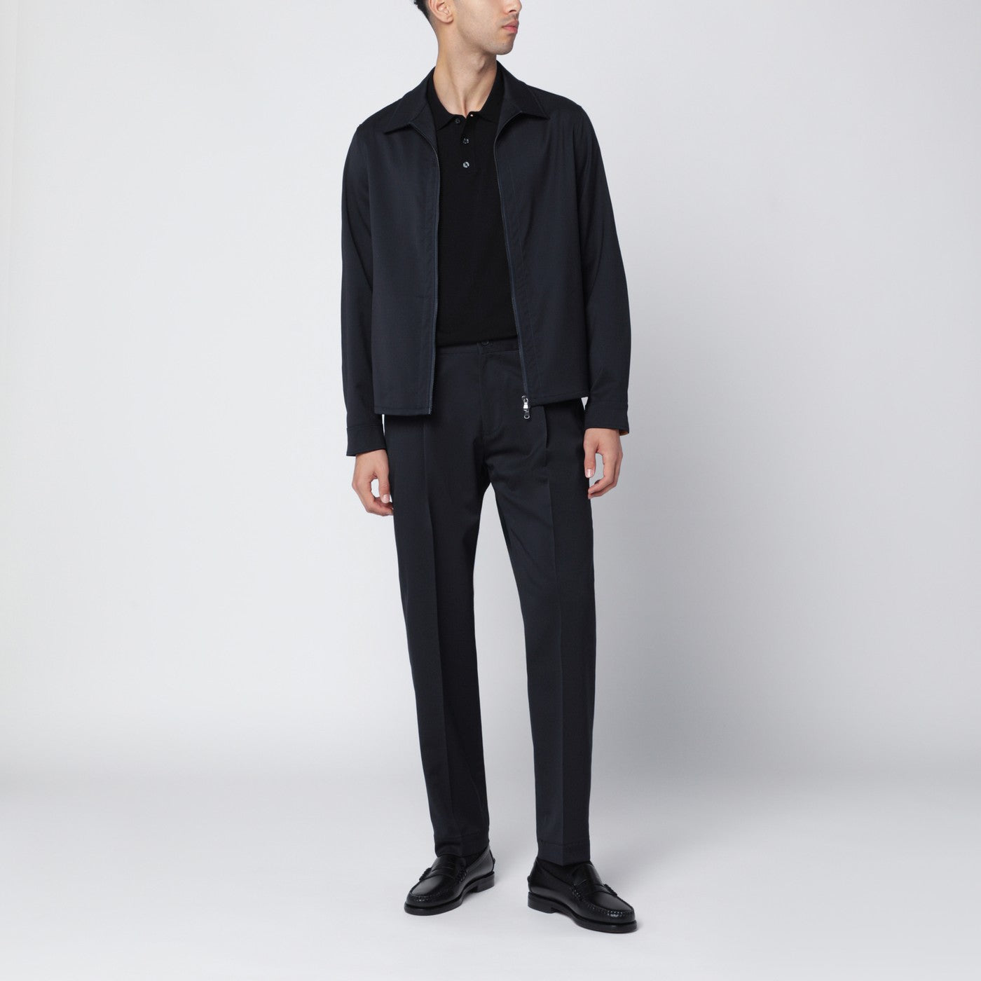 Blue Wool-Blend Suit