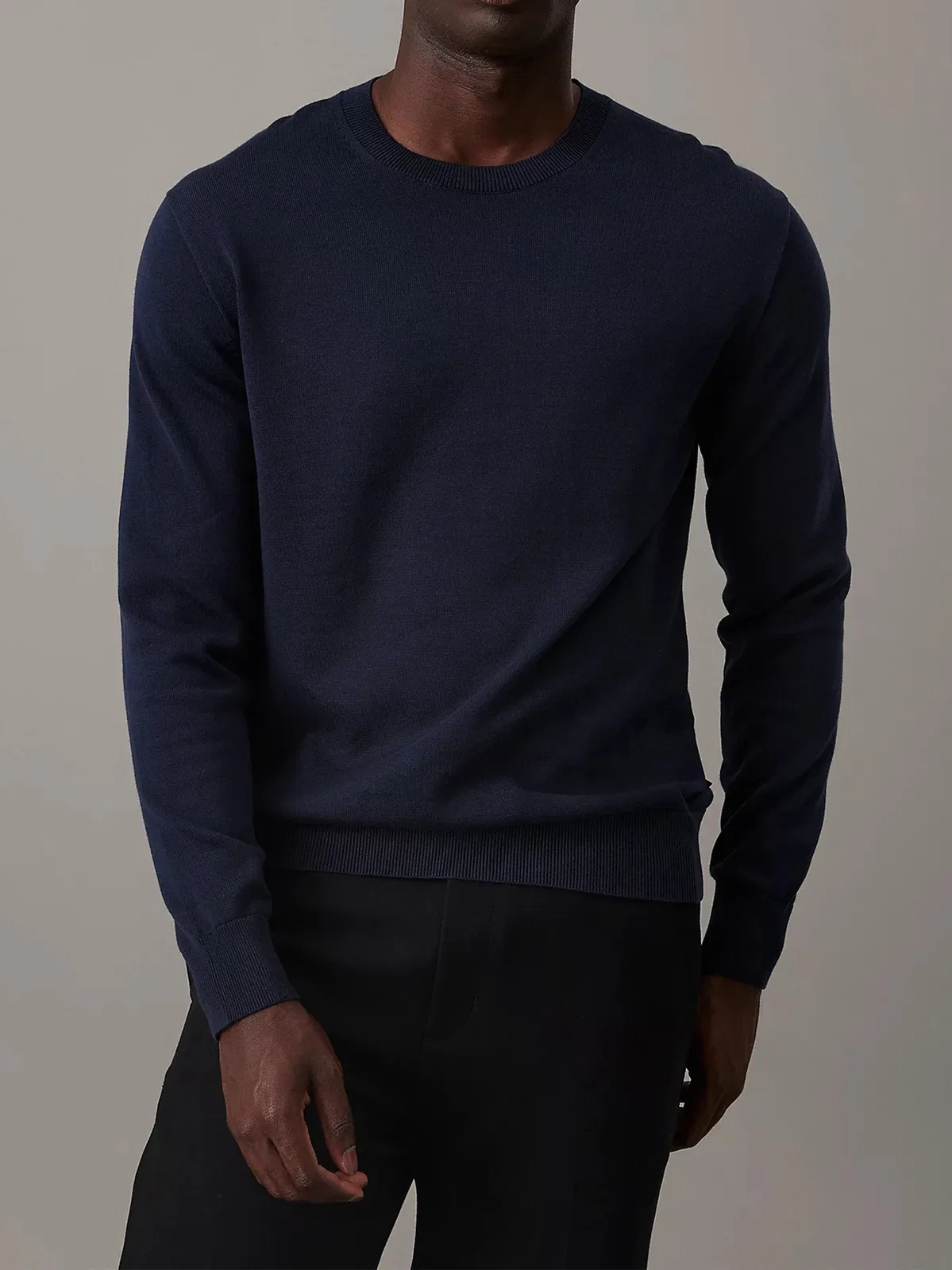 Men Blue Cotton Sweatshirt