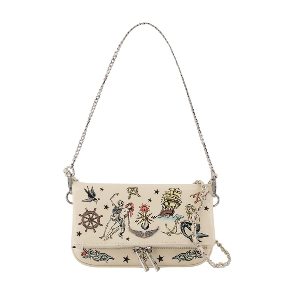 Zadig&Voltaire Rock Nano Tattoo Crossbody -  - Leather - White