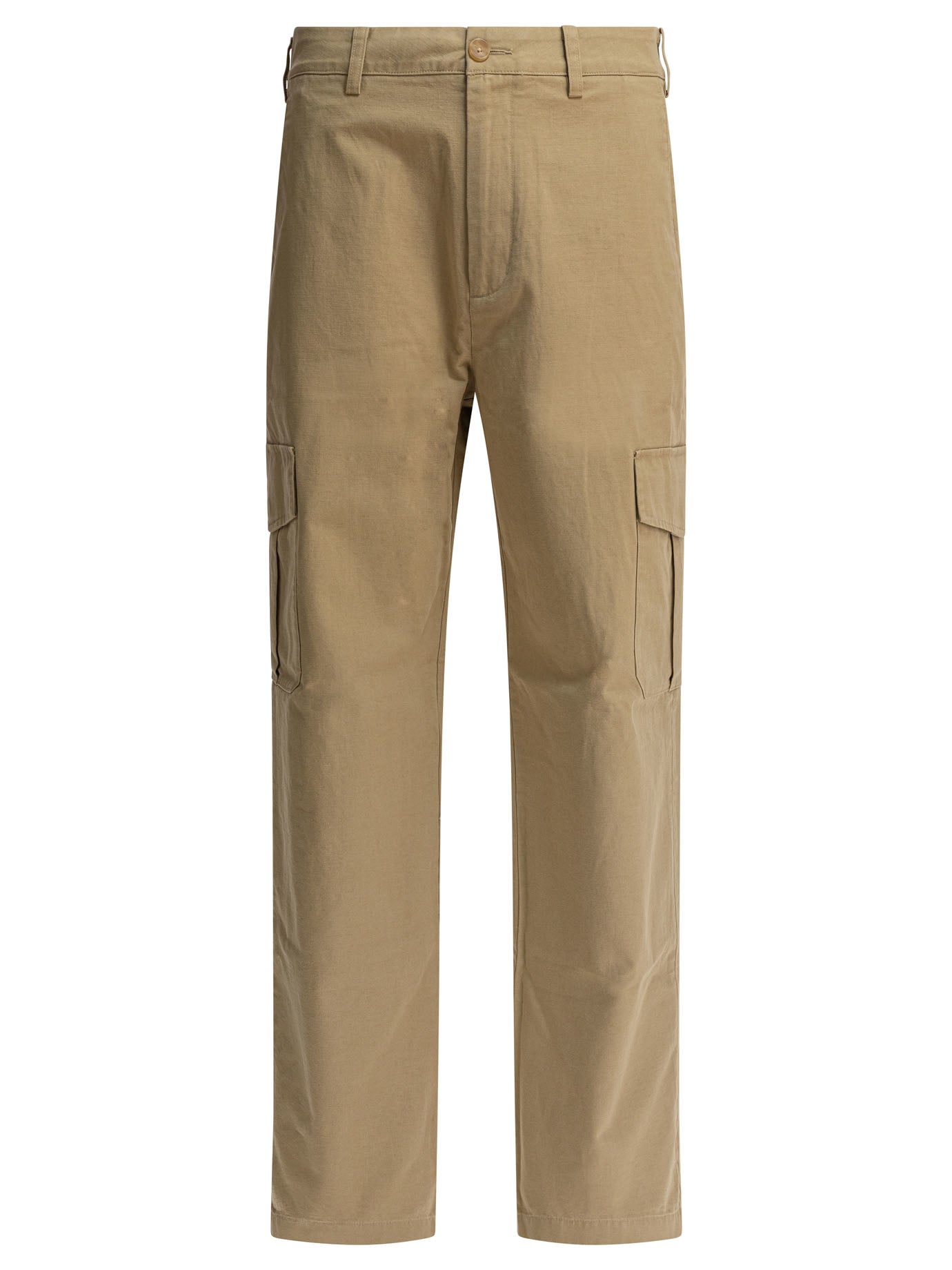 Cotton And Linen Cargo Trousers