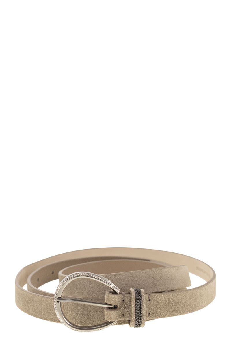 Suede Calfskin Belt