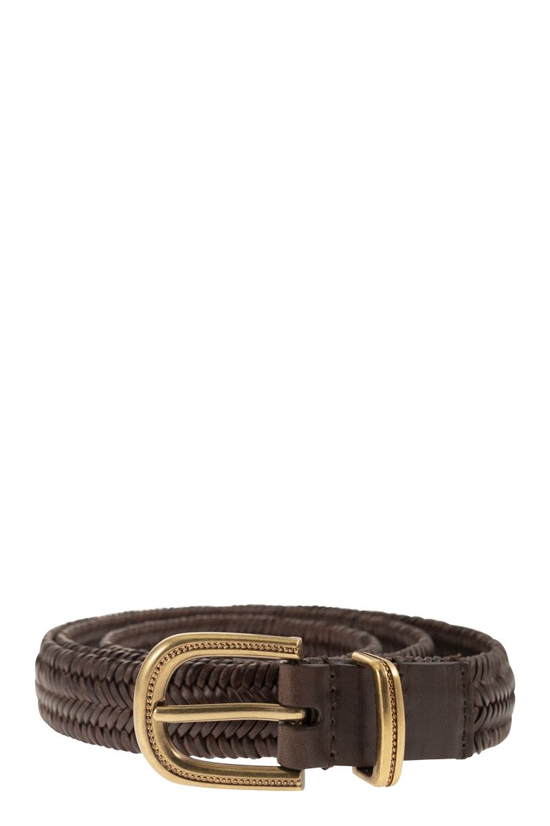 Braided Stretch Leather Belt