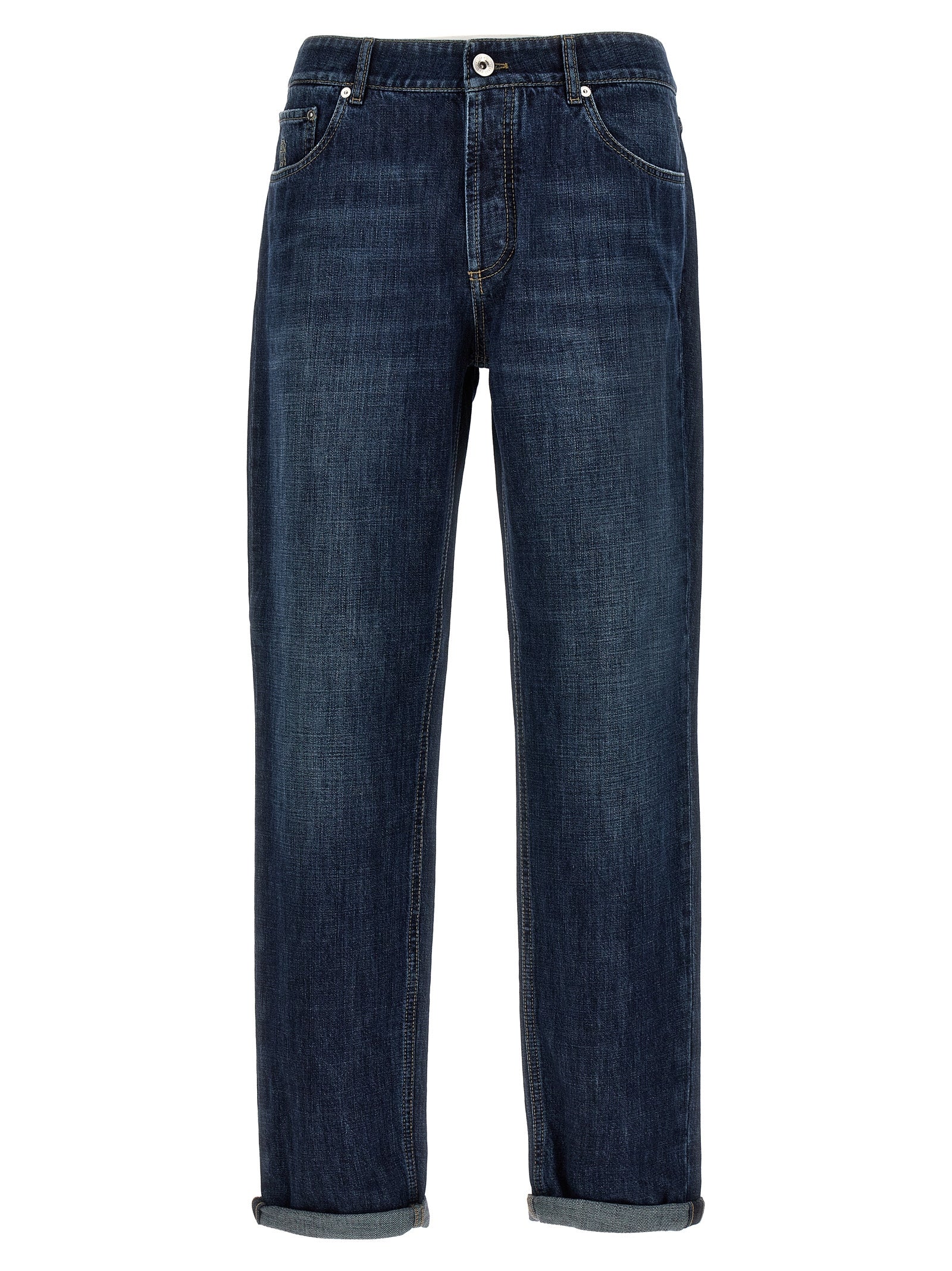 Logo Embroidery Jeans