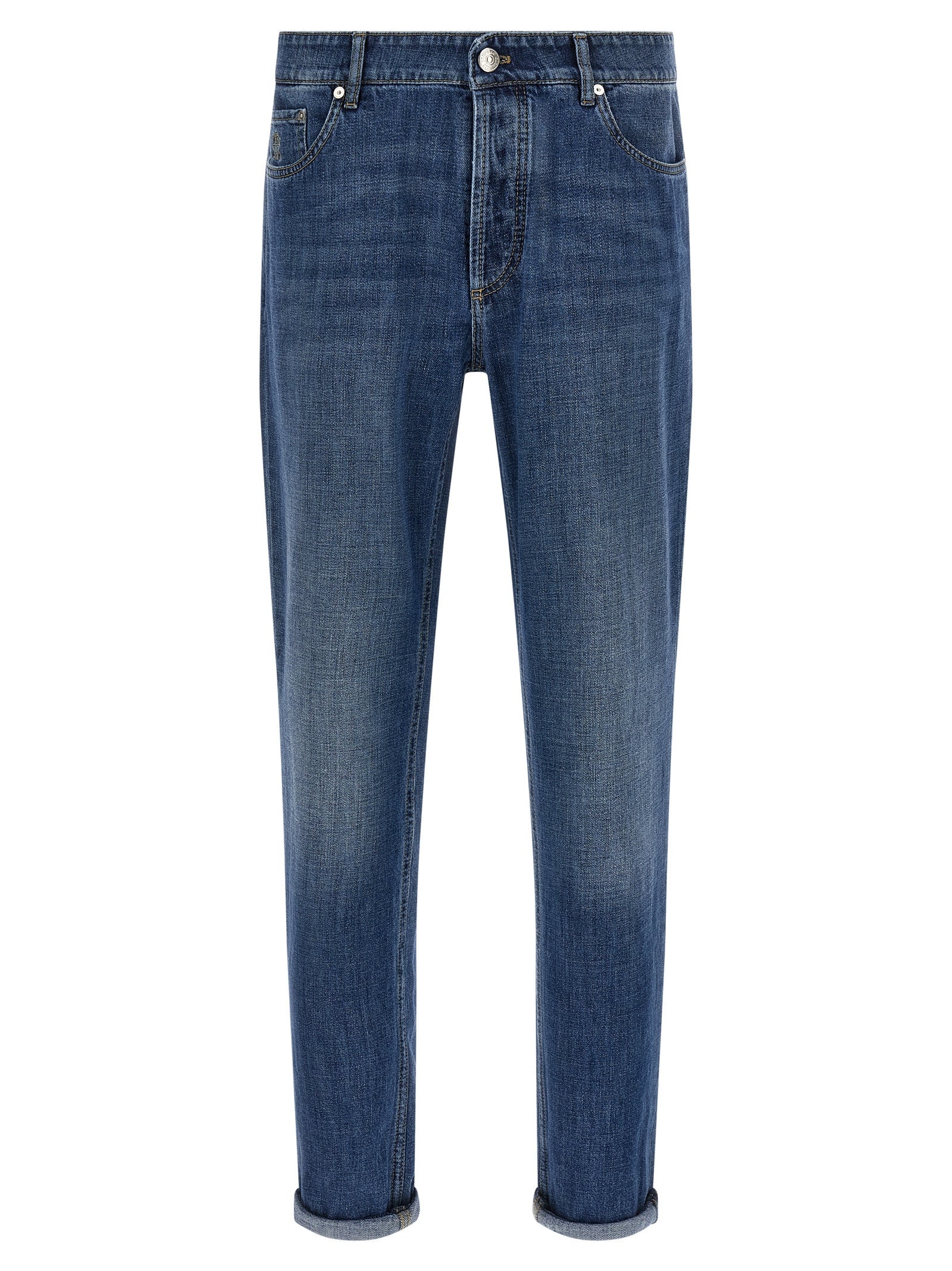 Logo Embroidery Jeans