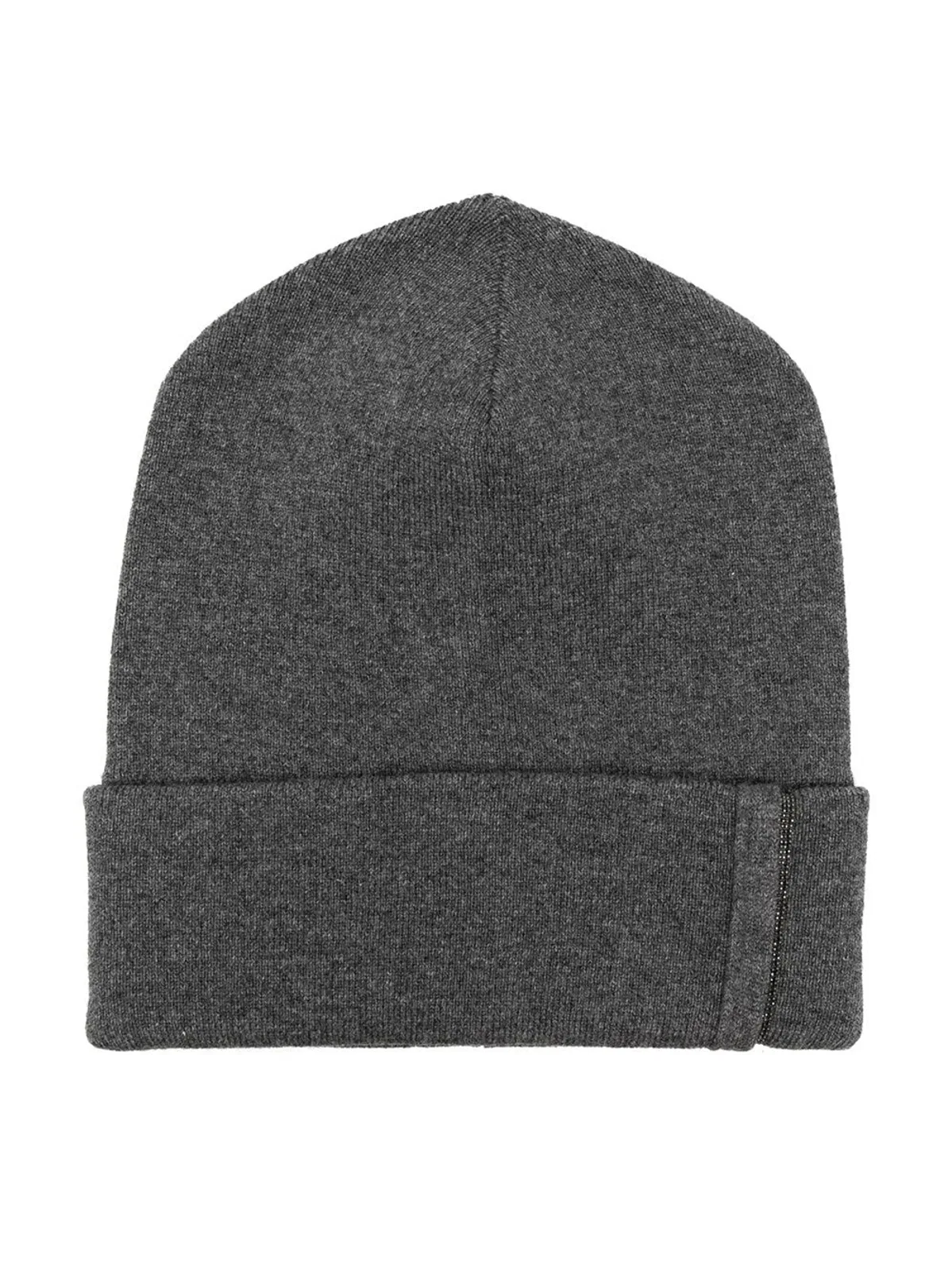 Ribbed Cashmere Knit Beanie With Monili Detail