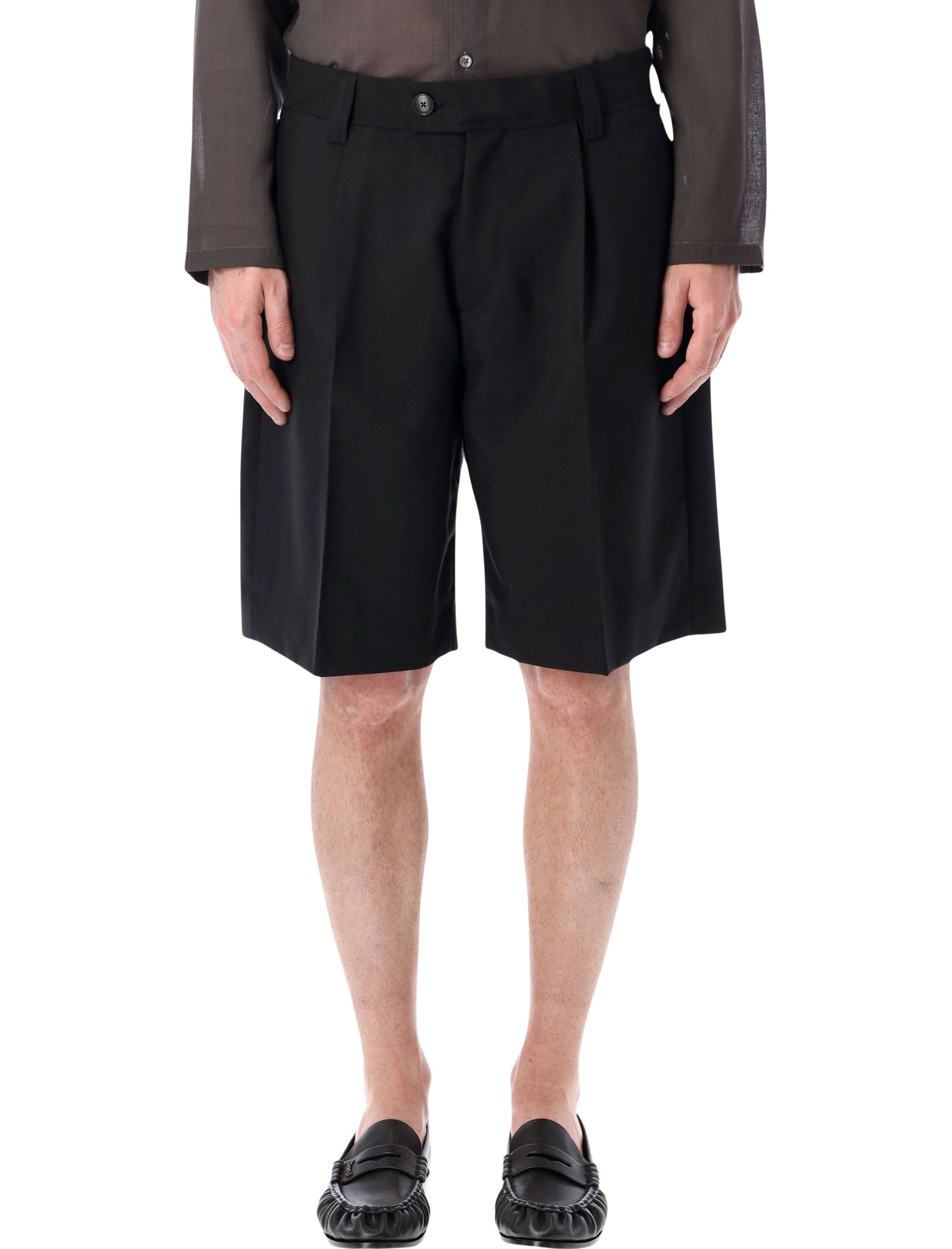Tropical Wool Tailored Shorts