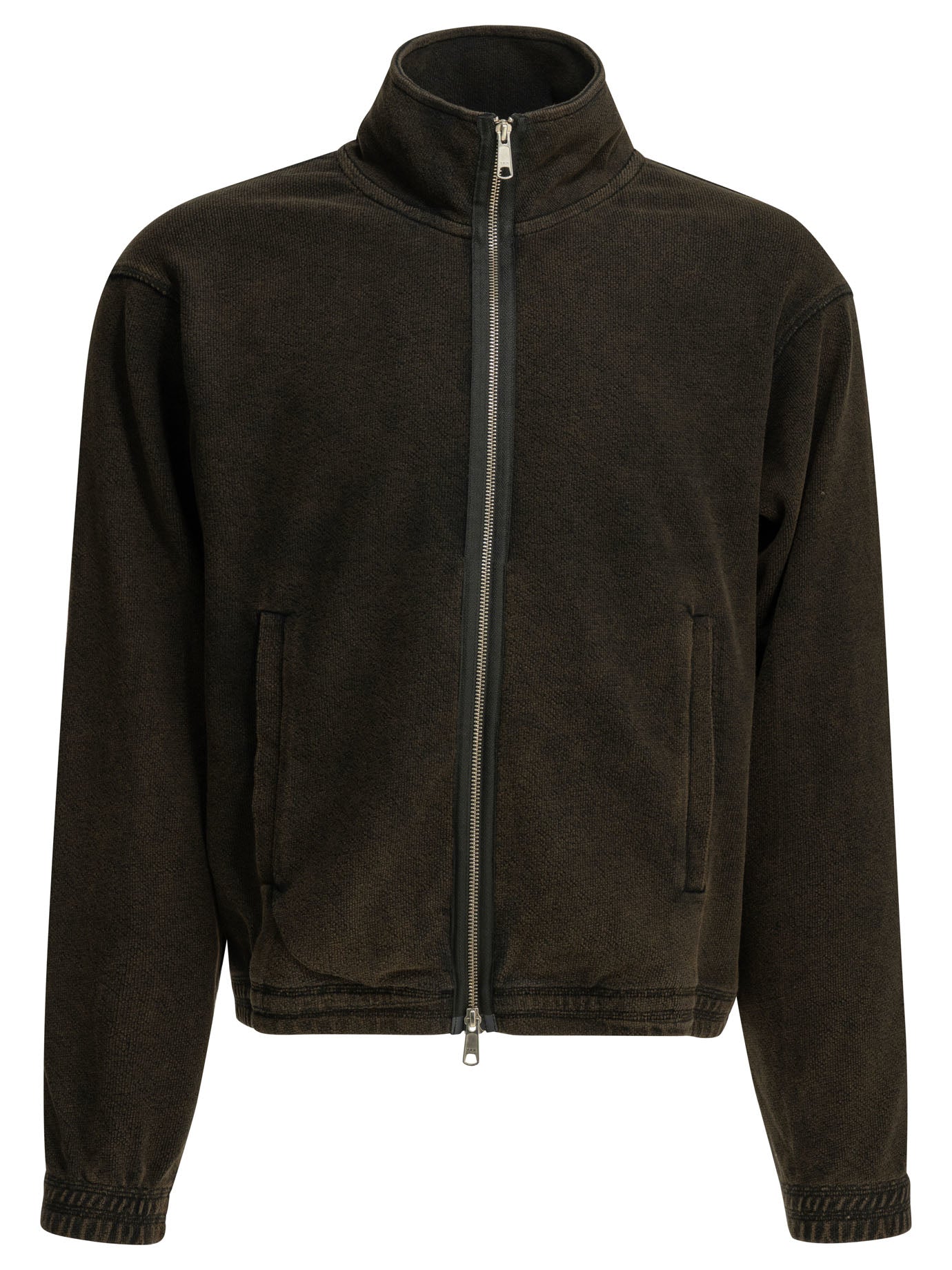 Covet Zippered Black Organic Cotton Sweater