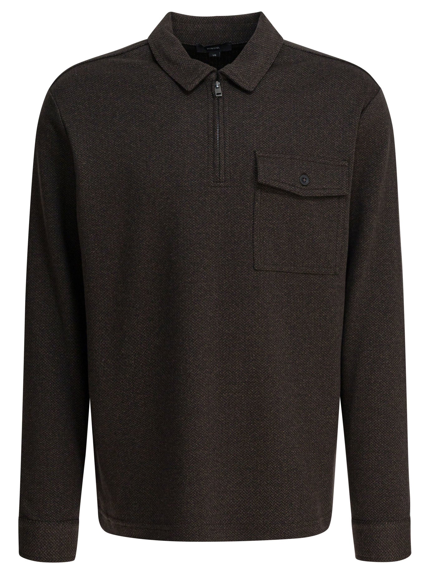 Brown Cotton Blend Polo Shirt