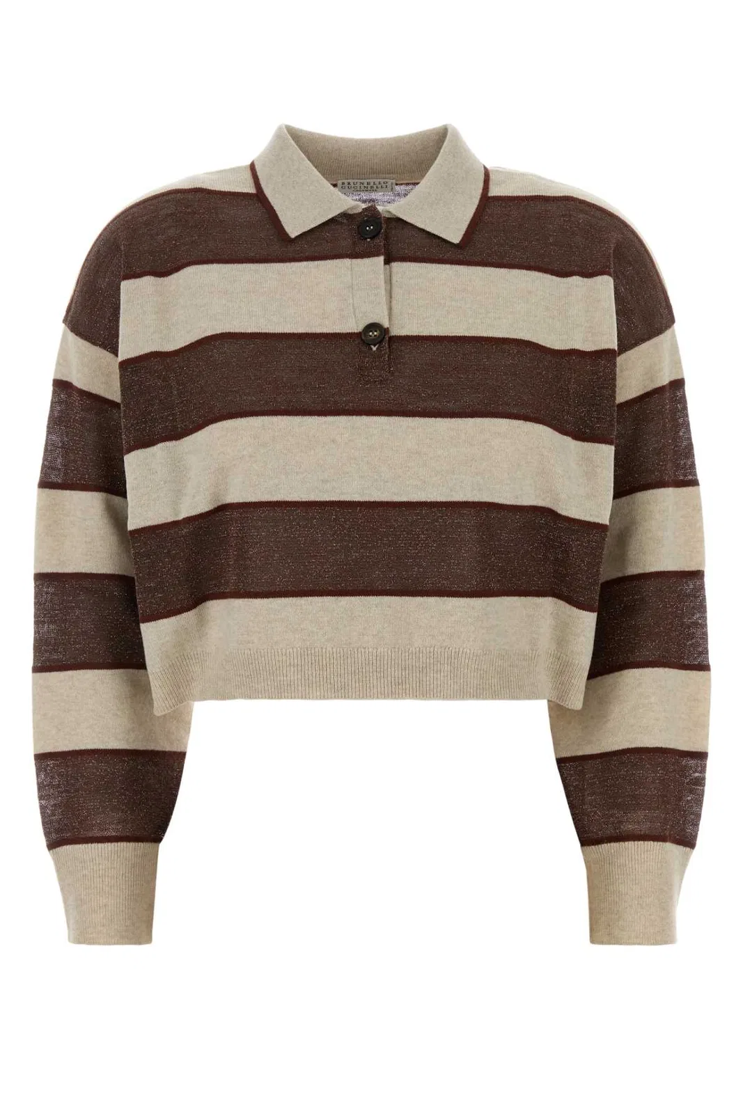 Embroidered Wool Blend Polo Shirt