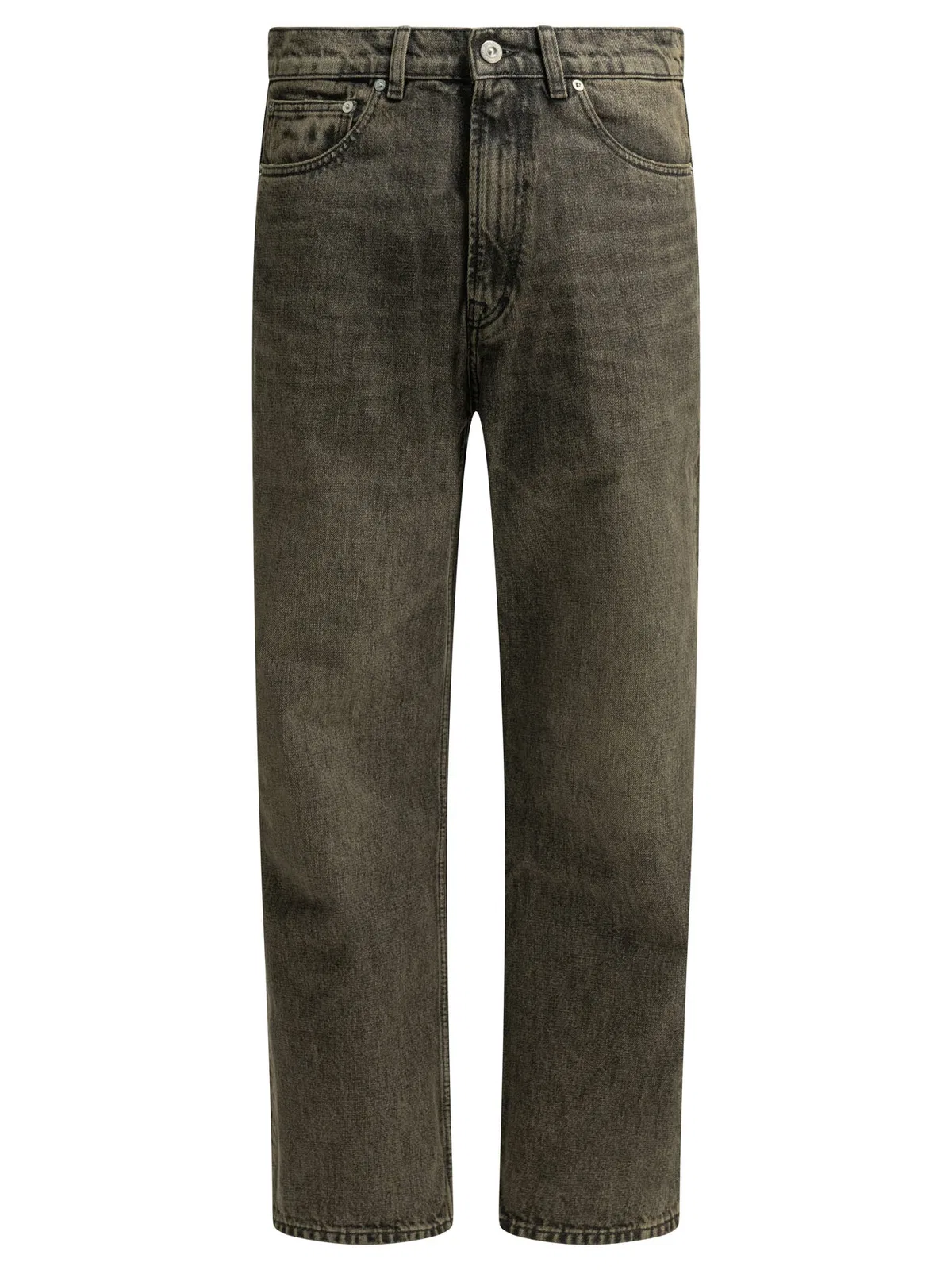 Third Cut Straight Leg Black Cotton Jeans