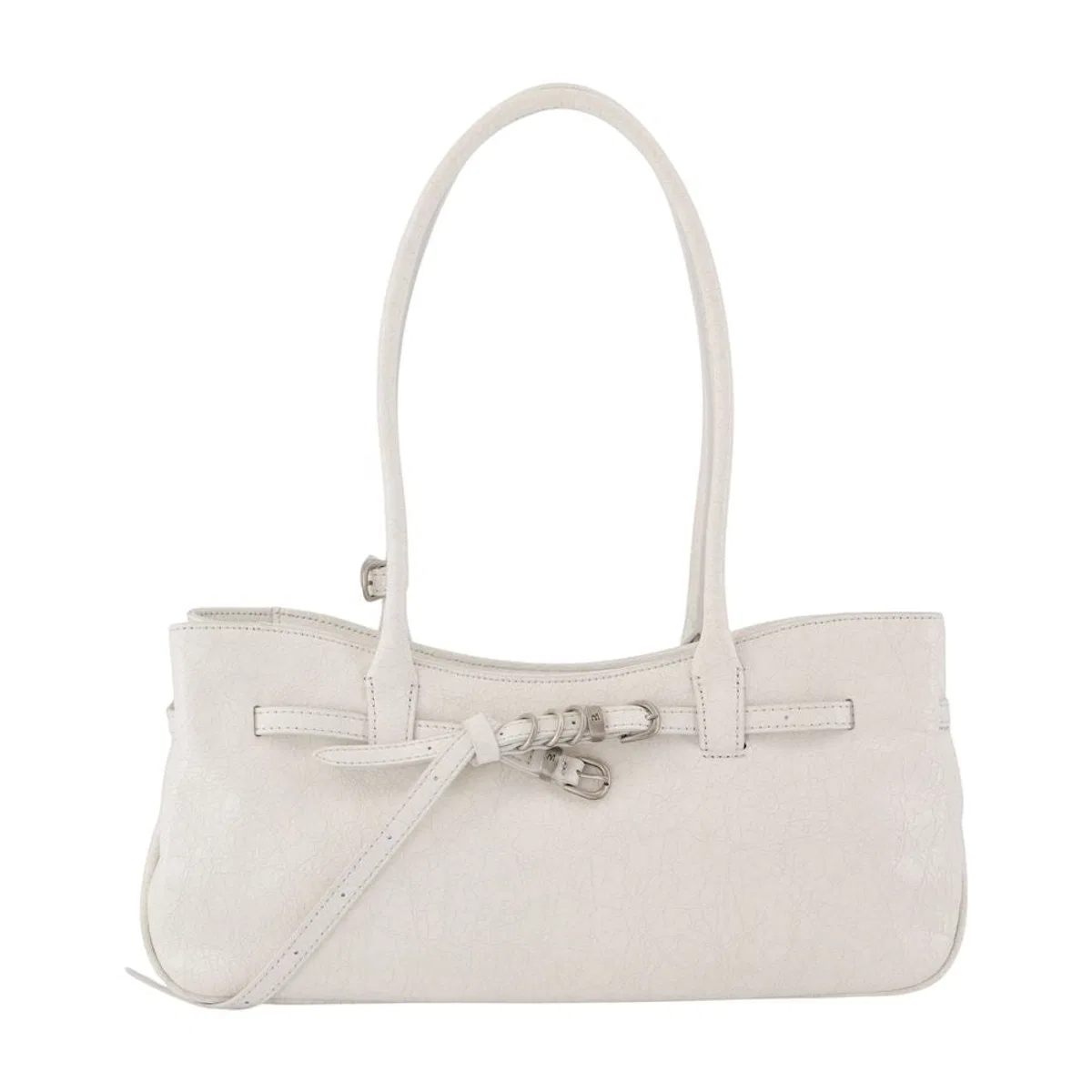 Grandma Used Shoulder Bag - - Leather - White