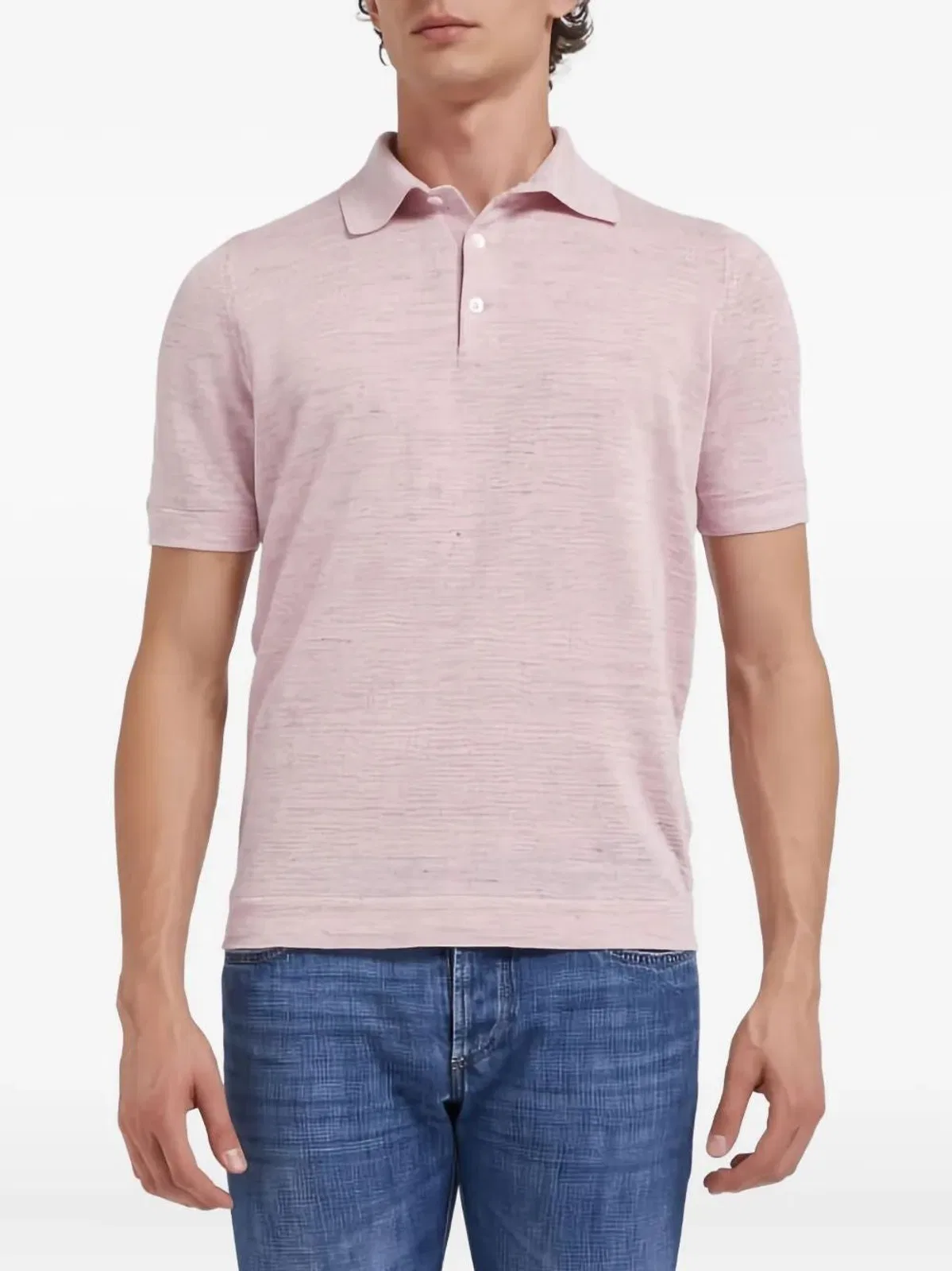 C2951 Fabric Polo Sweater