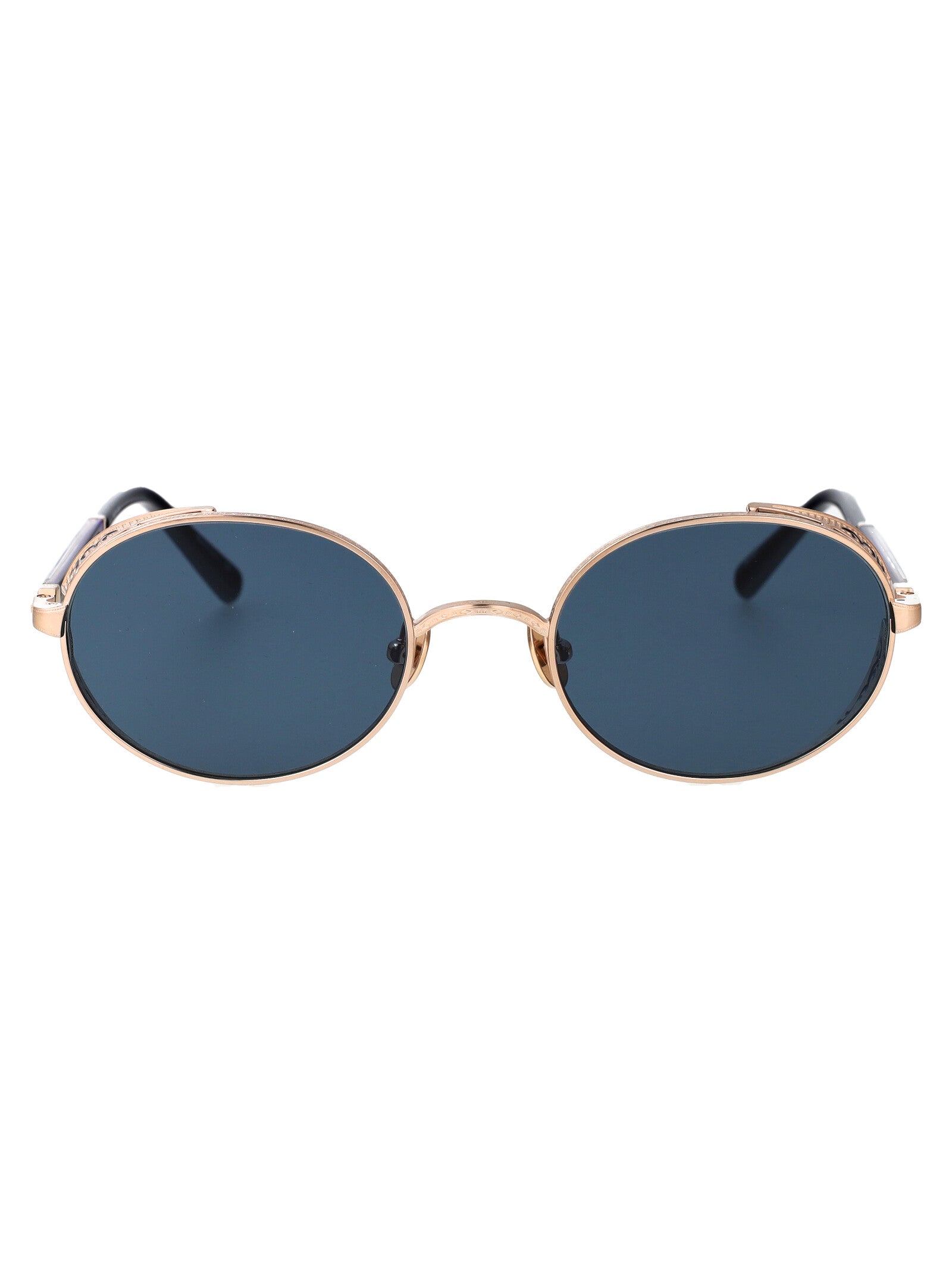 Brushed Gold Navy Cobalt Titanium Sunglasses
