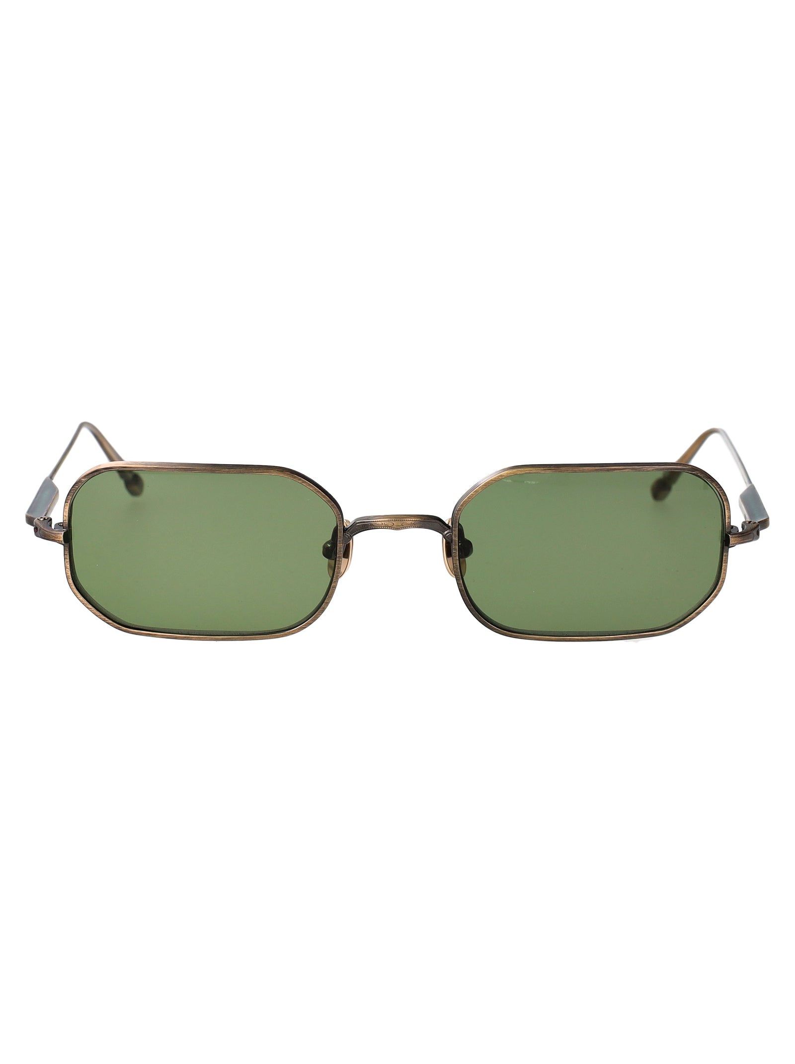 Antique Gold Se Green Metal Sunglasses