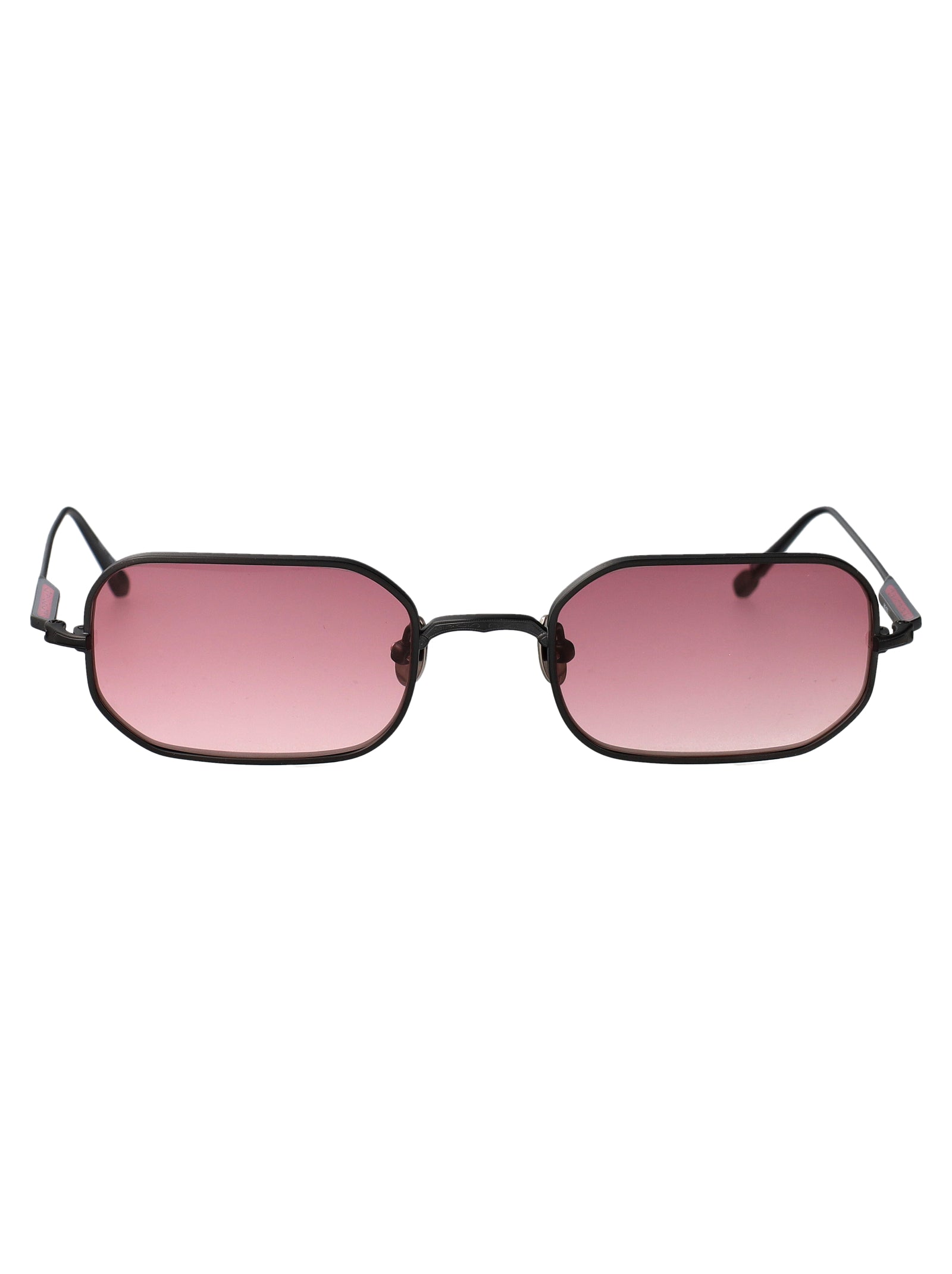Matte Black Rose Gradient Metal Sunglasses