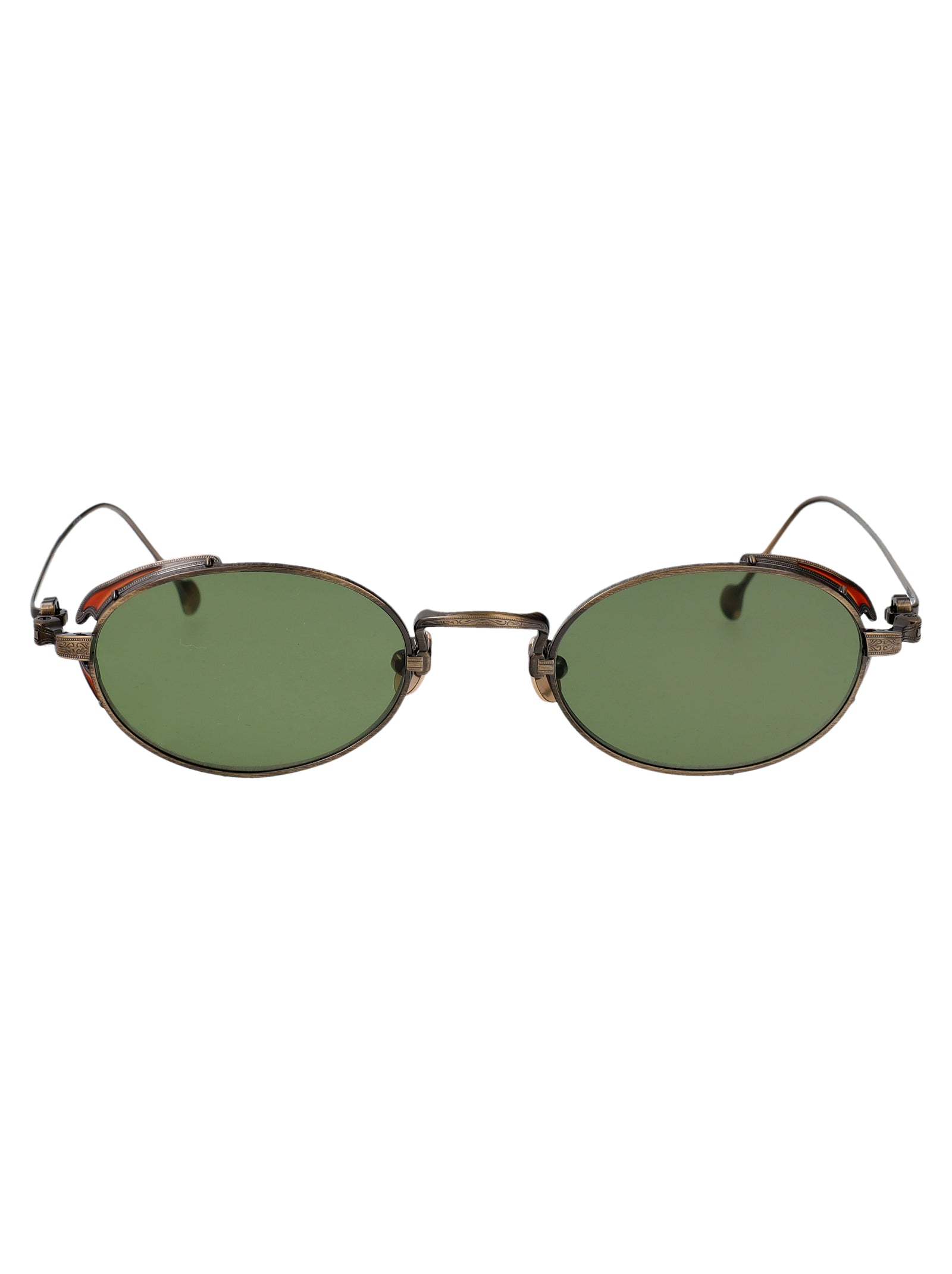 Antique Gold Se Green Metal Sunglasses